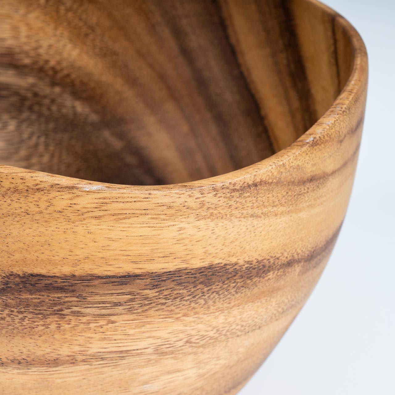 levandeo - Cuenco de madera de acacia, 22 x 13 cm, color natural, madera de acacia, beige, 22 cm
