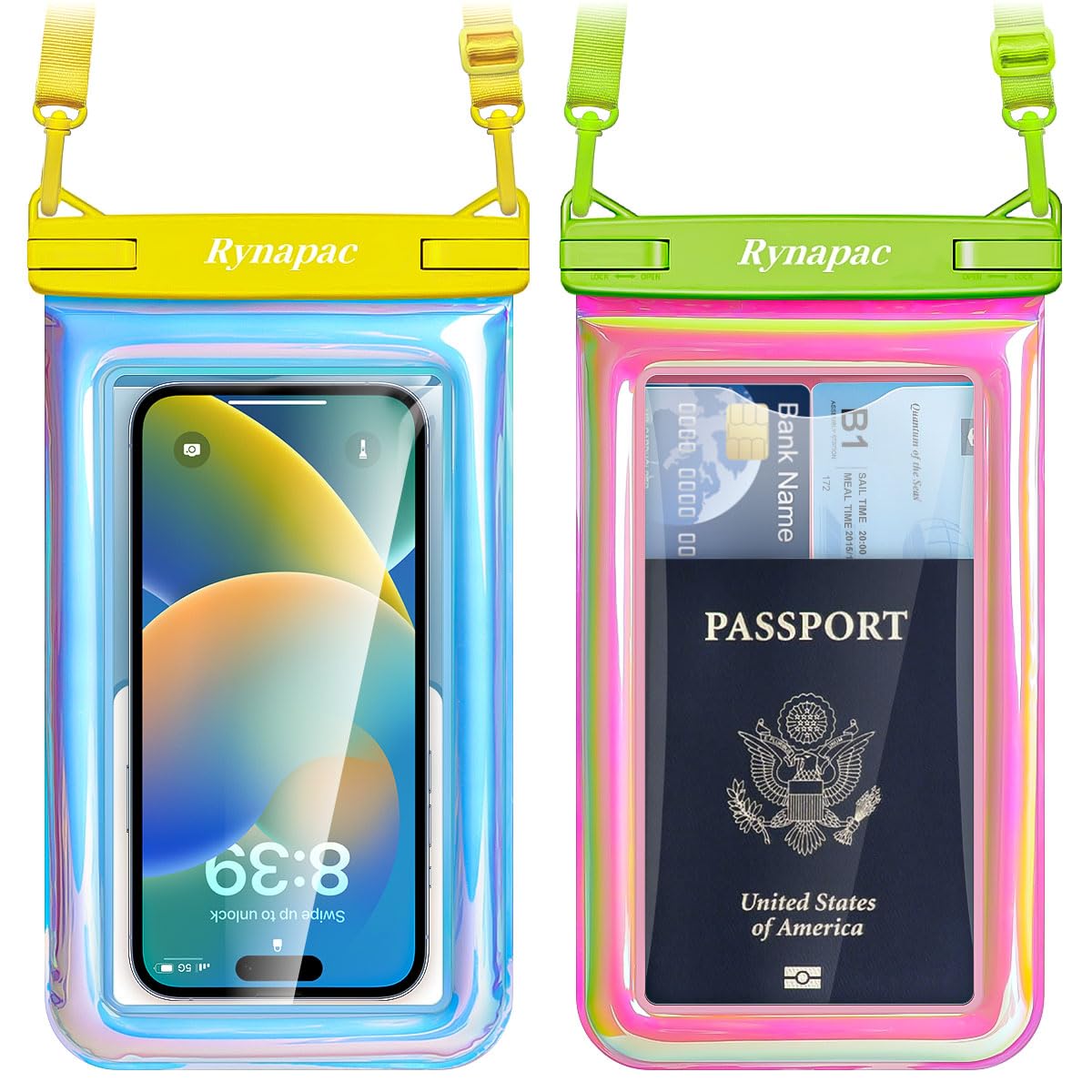 Photo 1 of [Up to 8.5''] Floating Waterproof Phone Pouch, IPX8 Underwater Cell Phone Holder with Lanyard for iPhone 17 16 15 14 Pro Max, Galaxy S25 24 Ultra, Beach Cruise Ship Essentials Travel Must Haves