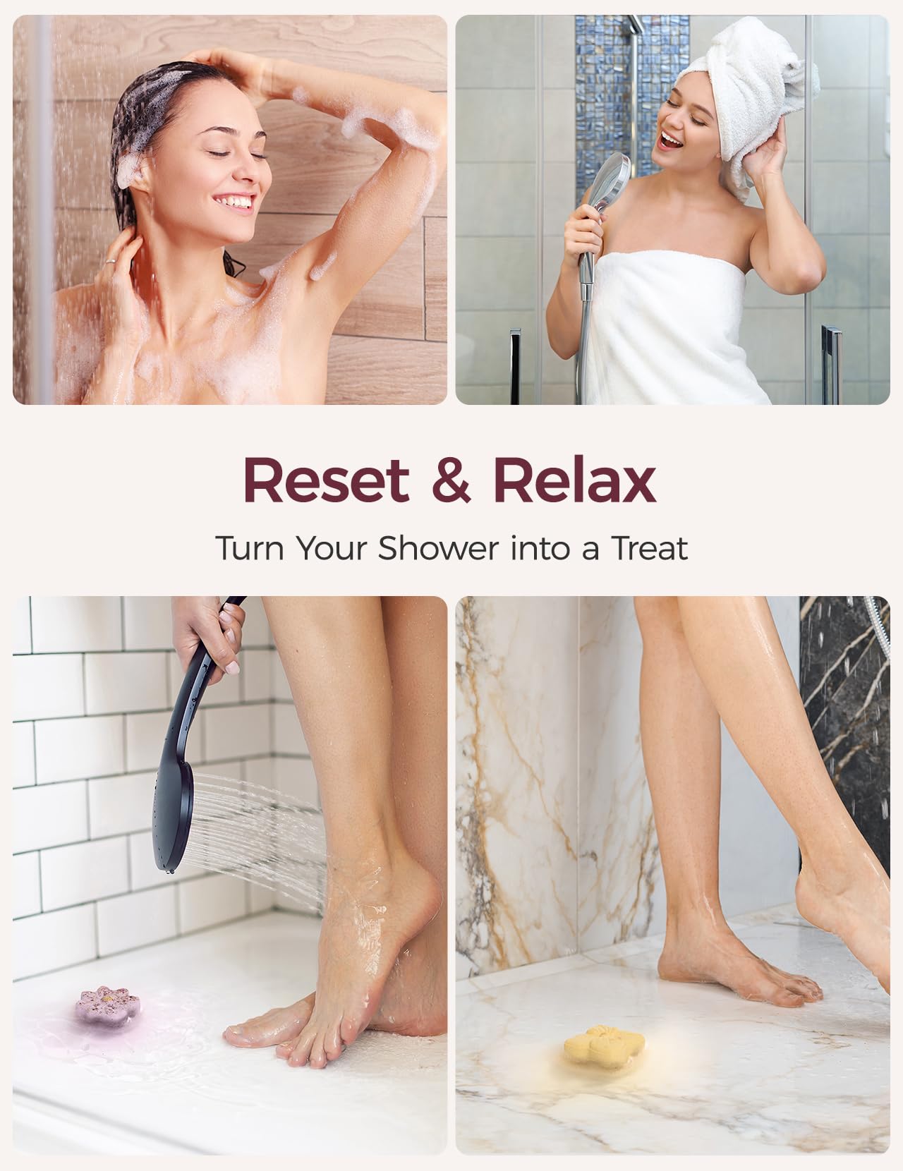 Momcozy Shower Steamer zestaw 14 sztuk z 7 kwiatowymi bombami pod prysznic dla kobiet, tabletki pod prysznic, relaks wellness w domu, idealny pomysł na prezent, prezent bożonarodzeniowy dla mamy