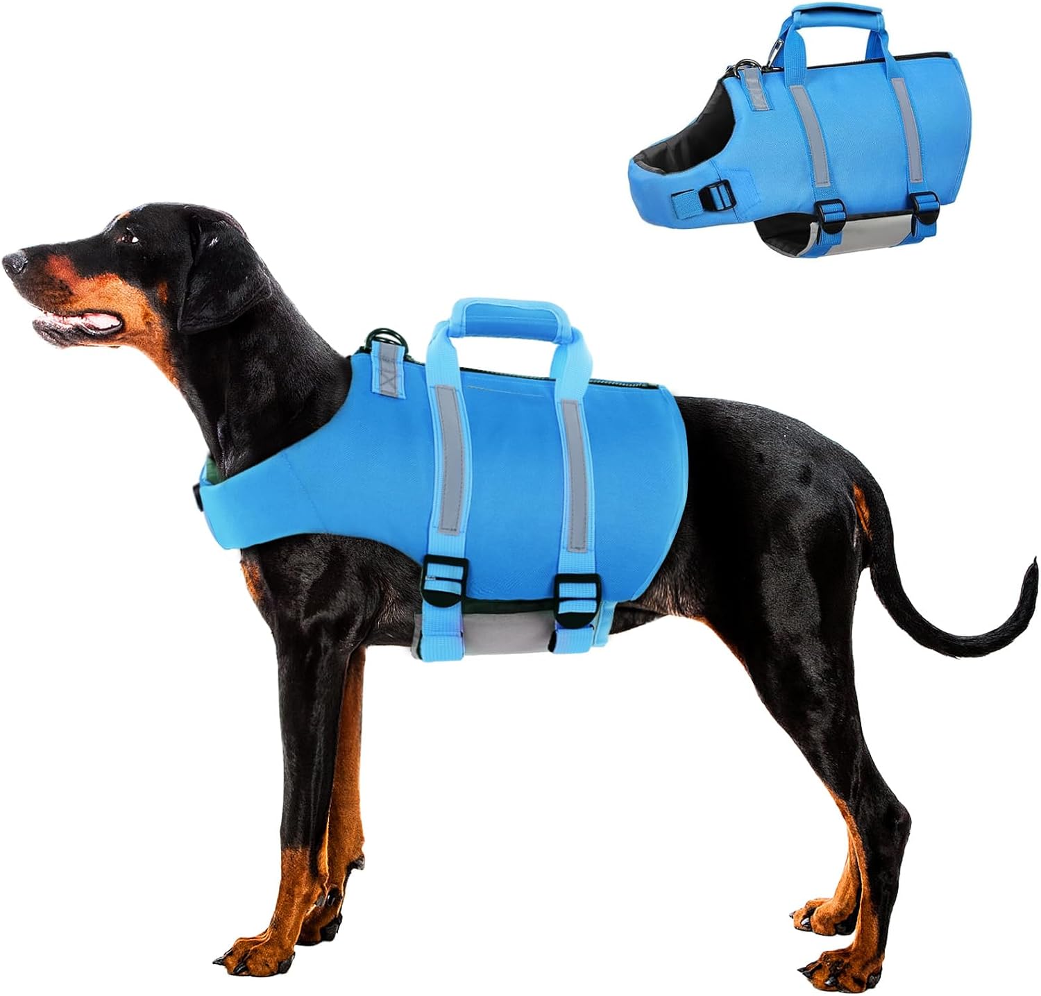 SAWMONG Dog Life Jacket,Dog Swimming Vest with Ripstop and