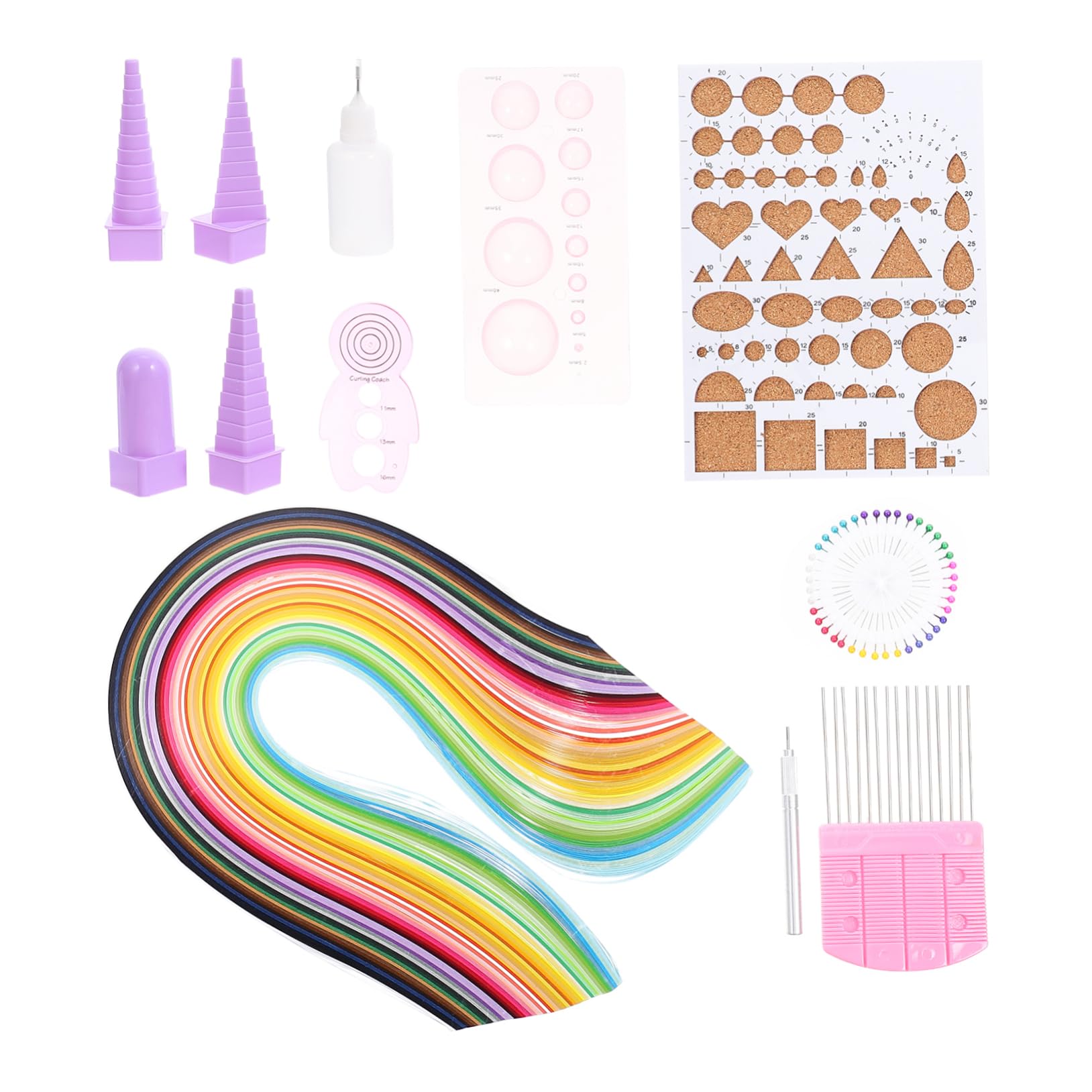 NUOBESTY Papier Quilling Mit Bunten Papierstreifen Quilling-wickelwerkzeug Und Streifen-quilling-papierstift Für Scrapbook-dekorationsset Und Papier-quilling
