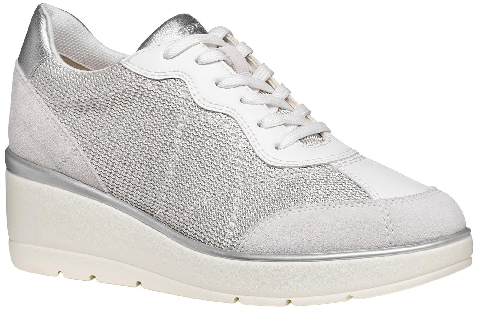 Geox Ilde Wedge Trainers Women's Off-White Size 37 (4)
