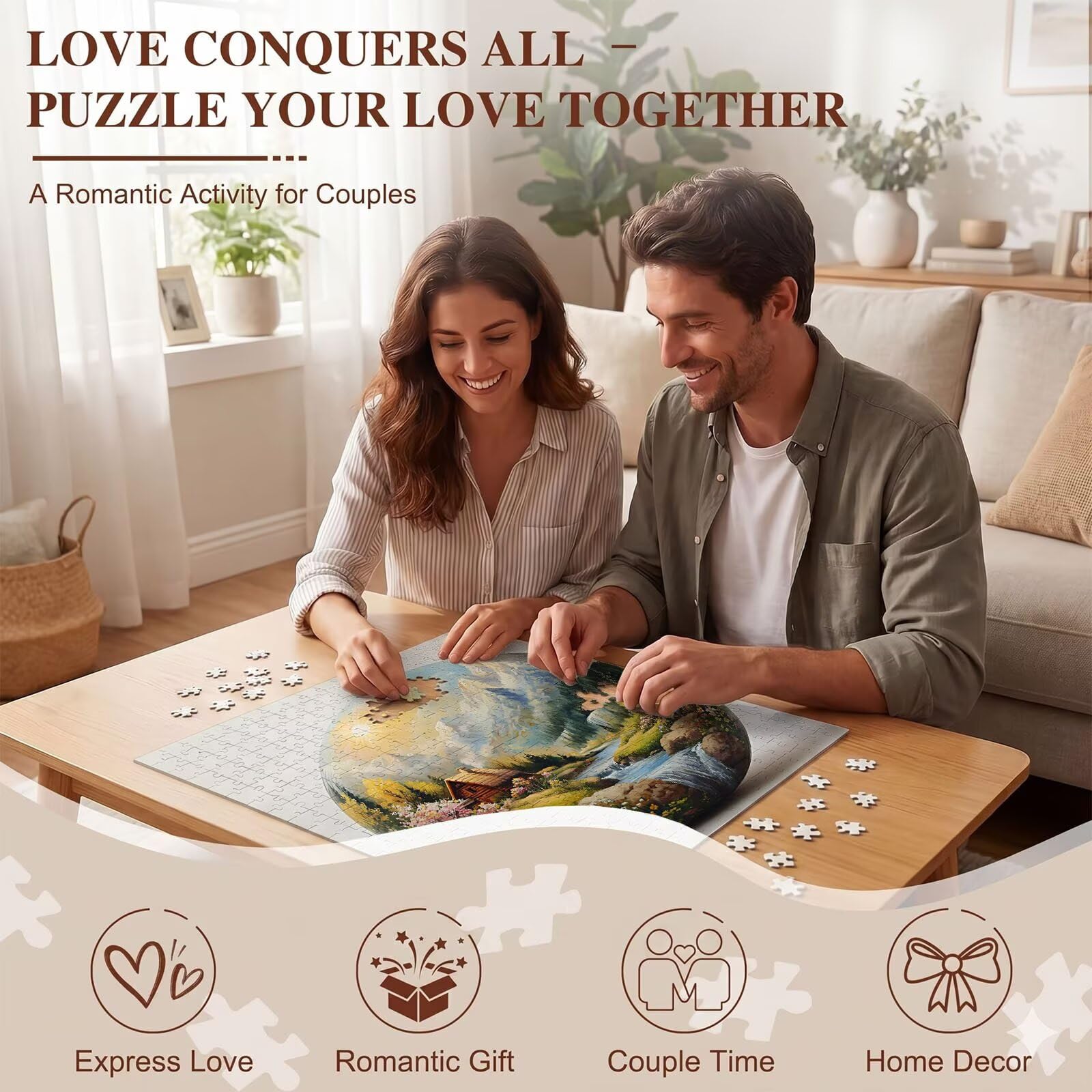 paesaggio uovo di Pasqua Puzzle 6000 Pezzi per Adulti, Puzzle in Legno - Collezione Classica con Poster Incluso - Sfida di Concentrazione e Passatempo, Gioco per Famiglia, 179 x 105 cm f0-503