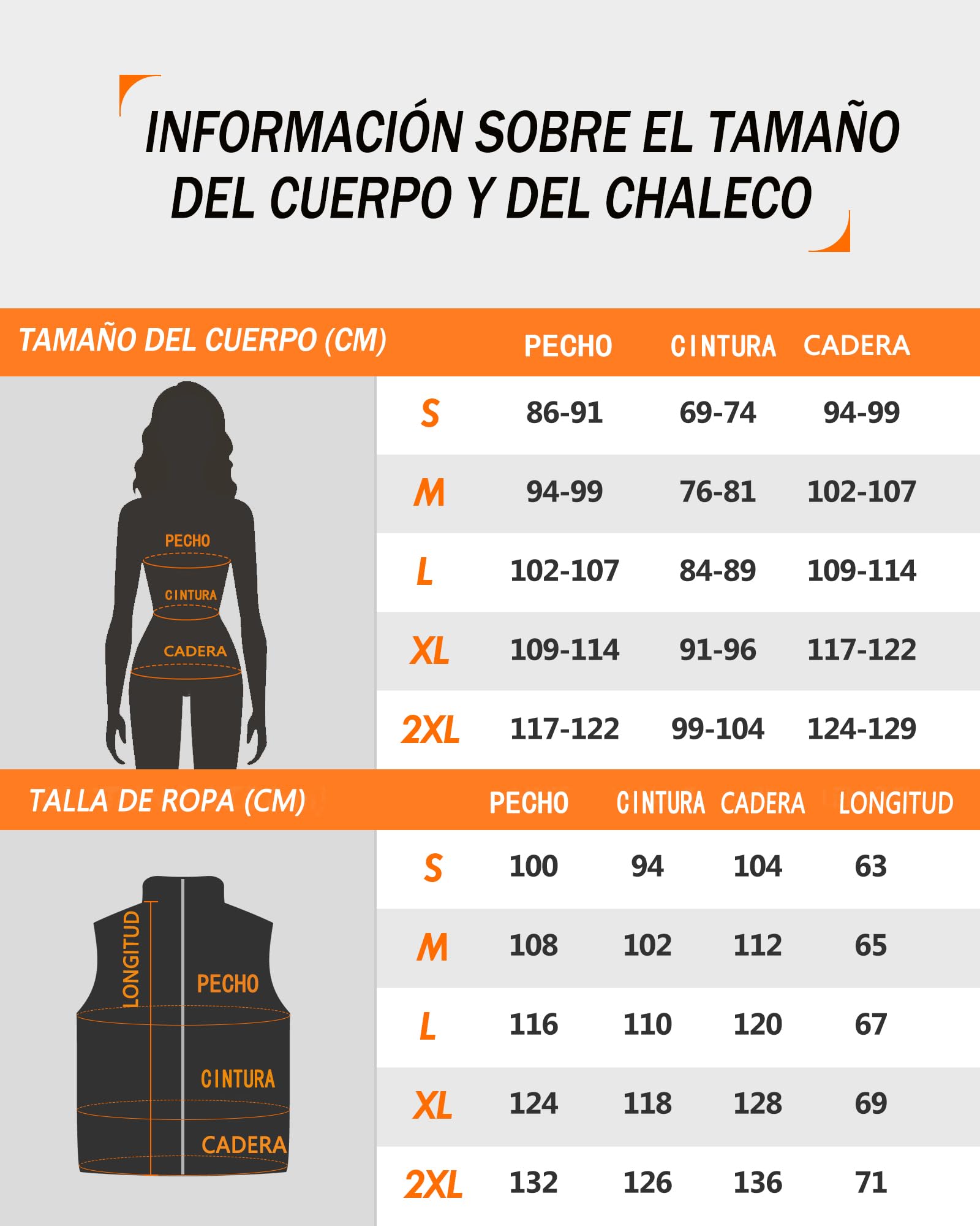 Chaleco calefactable, Chaleco Calefactable Mujer con Batería de 16000 mAh 3.7V, Chaleco Térmico con 8 Zonas de Calor, Chaleco Calefactable para Esquiar/Caminar al Aire Libre