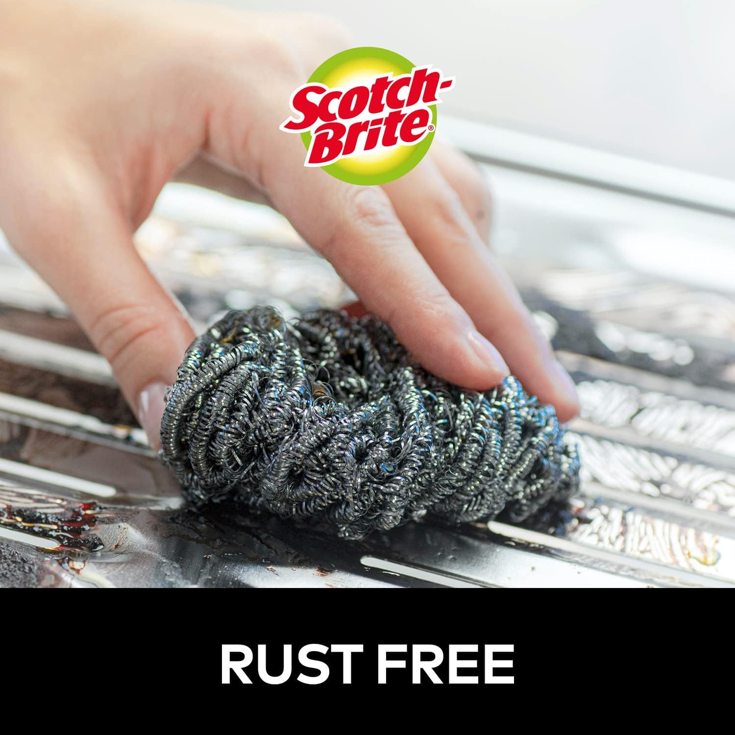 Stainl Steel Scourer, 12 Pieces - Rust Resistant Spiral