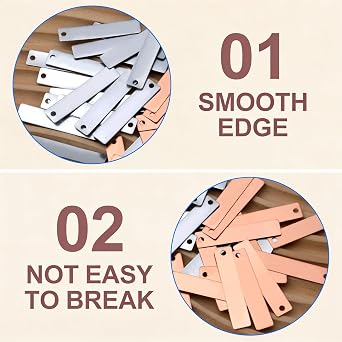 Zinc Sheet 20 PCS, 1.57X0.35X0.08 Inch Purity Copper Plating Anode Copper Plating Kit Pure Copper Anode Sheet Copper Strips for Roof Moss Electroplating