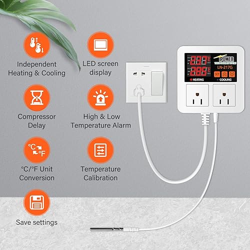 Vista 23 de iPower tapete térmico para plantón, tapete térmico hidropónico caliente con diseño impermeable duradero, solamente regulador, Paquete de 10, Blanco