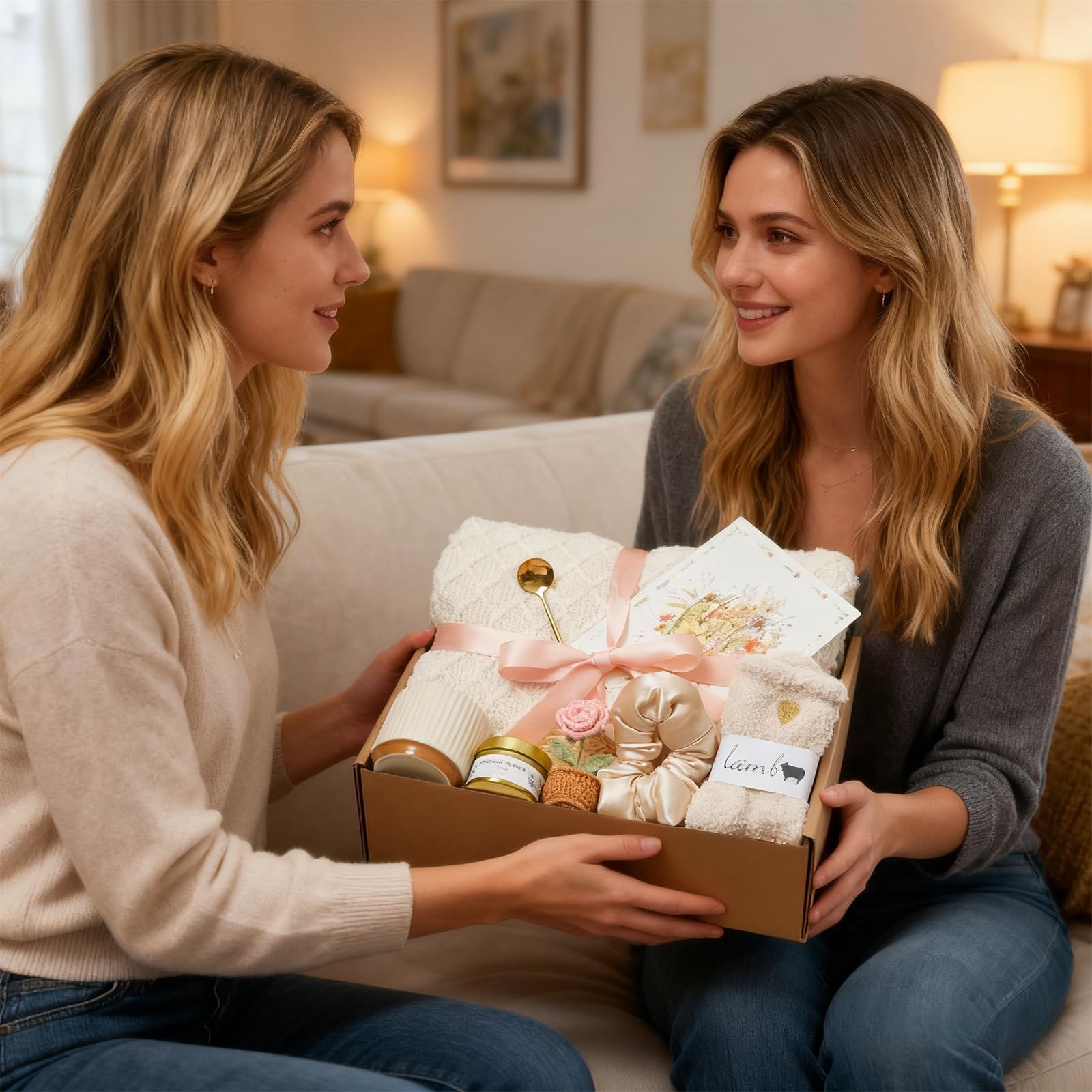Cesta de regalo de cumpleaños para mujeres, cestas de regalo, paquete de cuidado para mujeres, cesta de regalo Grt Well Soon, cesta de regalo de cumpleaños para el día de la madre, cesta de regalo de
