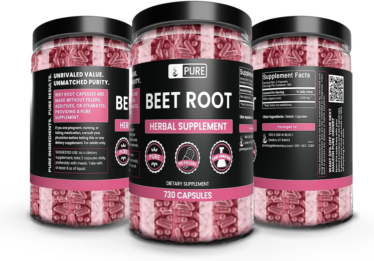 Pure Original Ingredients Beet Root (730 Capsules) No Magnesium Or Rice Fillers, Always Pure, Lab Verified