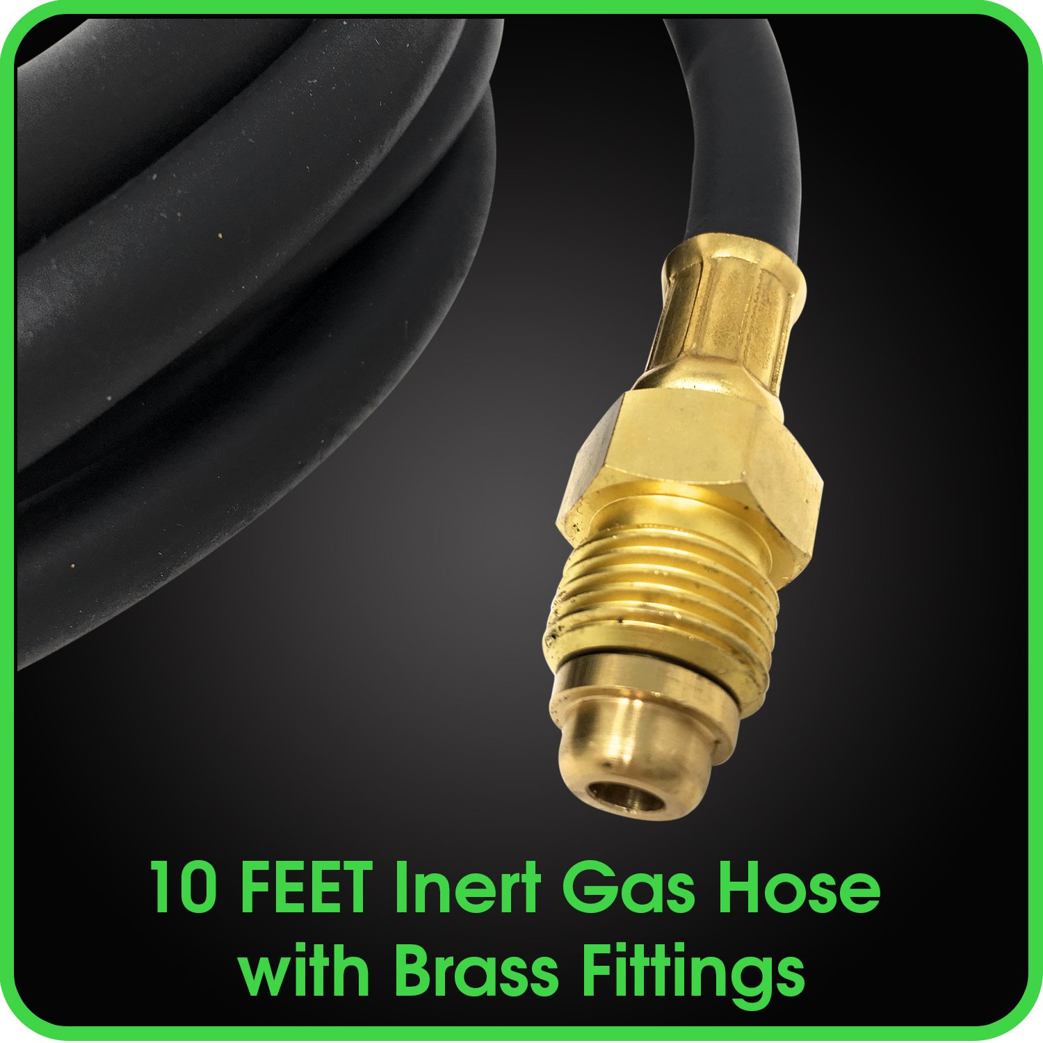 Buy Argon Regulator Gas Hose 10 Feet Inert Double Brass Gas Fitting for Welding Application MIG