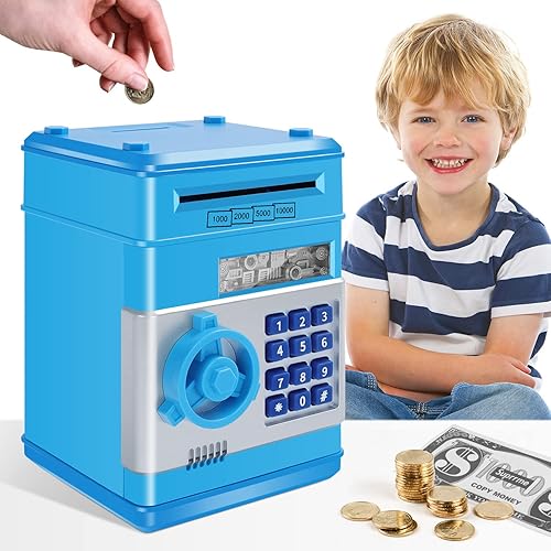 GuDoQi AlcancĂa con contraseña, banco de dinero electrĂłnico digital, mini cajero automático para ahorrar monedas, juguetes de regalo de cumpleaños GuDoQi AlcancĂa con contraseña, banco de dinero electrĂłnico digital, mini cajero automático para ahorrar monedas, juguetes de regalo de cumpleaños