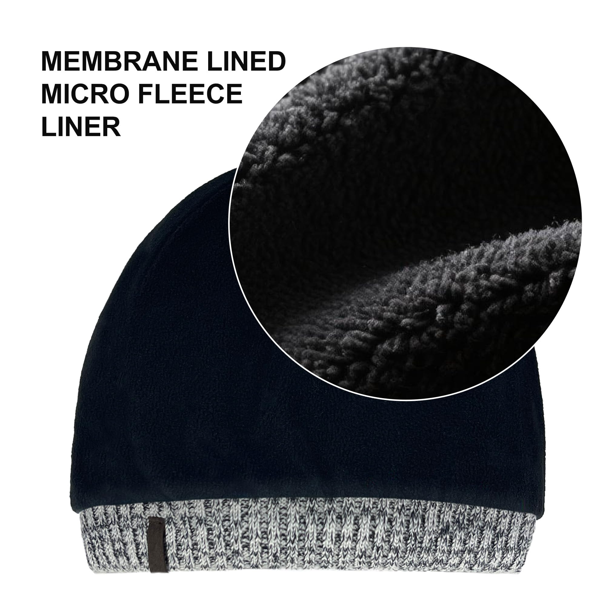 DexShell Bonnet imperméable pour homme et femme – Extérieur en tricot acrylique tendance avec doublure en polaire chaude et membrane respirante laminée à l'intérieur