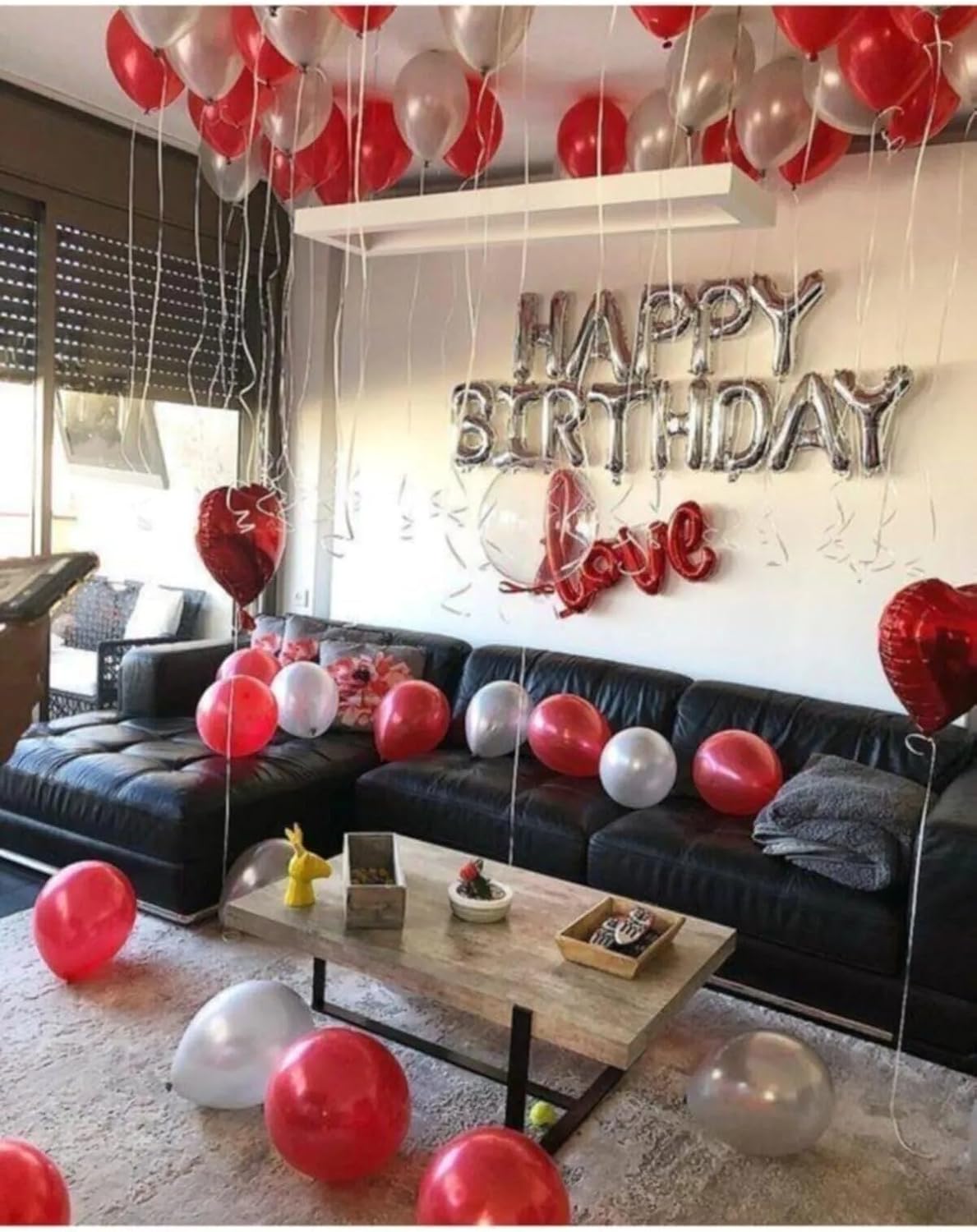 Tinky Winky Kırmızı Gümüş Happy Birthday Balon Sevgili Set winky1588