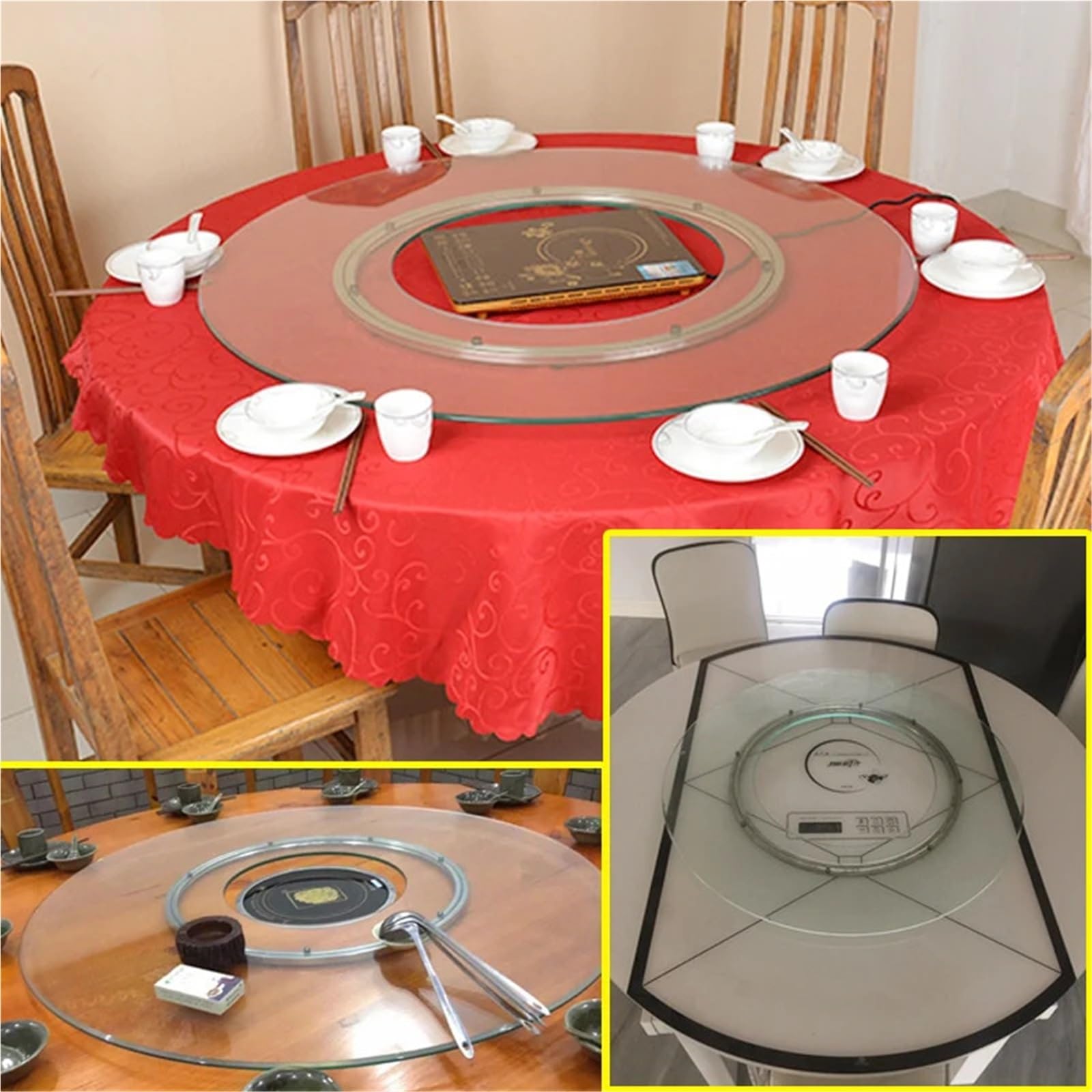 Kugellager Drehteller 40/50/60/70/80/100CM Edelstahl 304 Lazy Susan Drehteller Schwenkbasis Runde rotierende Kugellagerplatte Hardware(40CM Diameter)