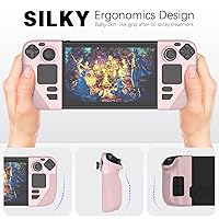 Vista 4 de Silicone Protective Shell Cover Skin Compatible With Steam Deck, Non-Slip Texture Handle Case for Steam Deck, Anti-Collision Cover with 4 Thumb