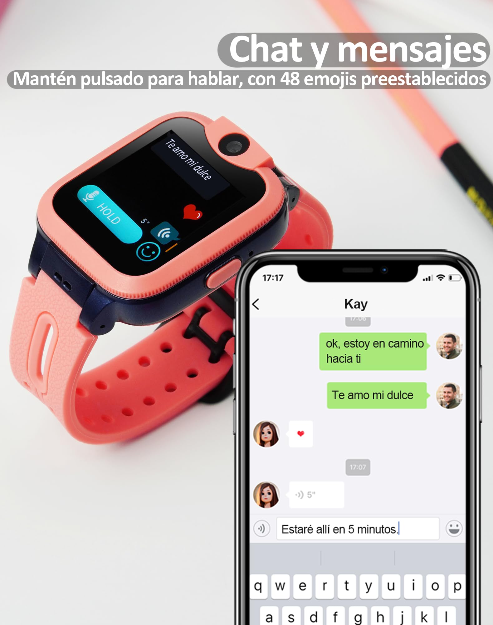 Easyfone Trakino KW2 Smartwatch 4G para Niños y Niñas, Reloj Inteligente GPS con Llamada Niños, App para Padres, Chat, Boton SOS, podómetro, IP68 Resistente al Agua