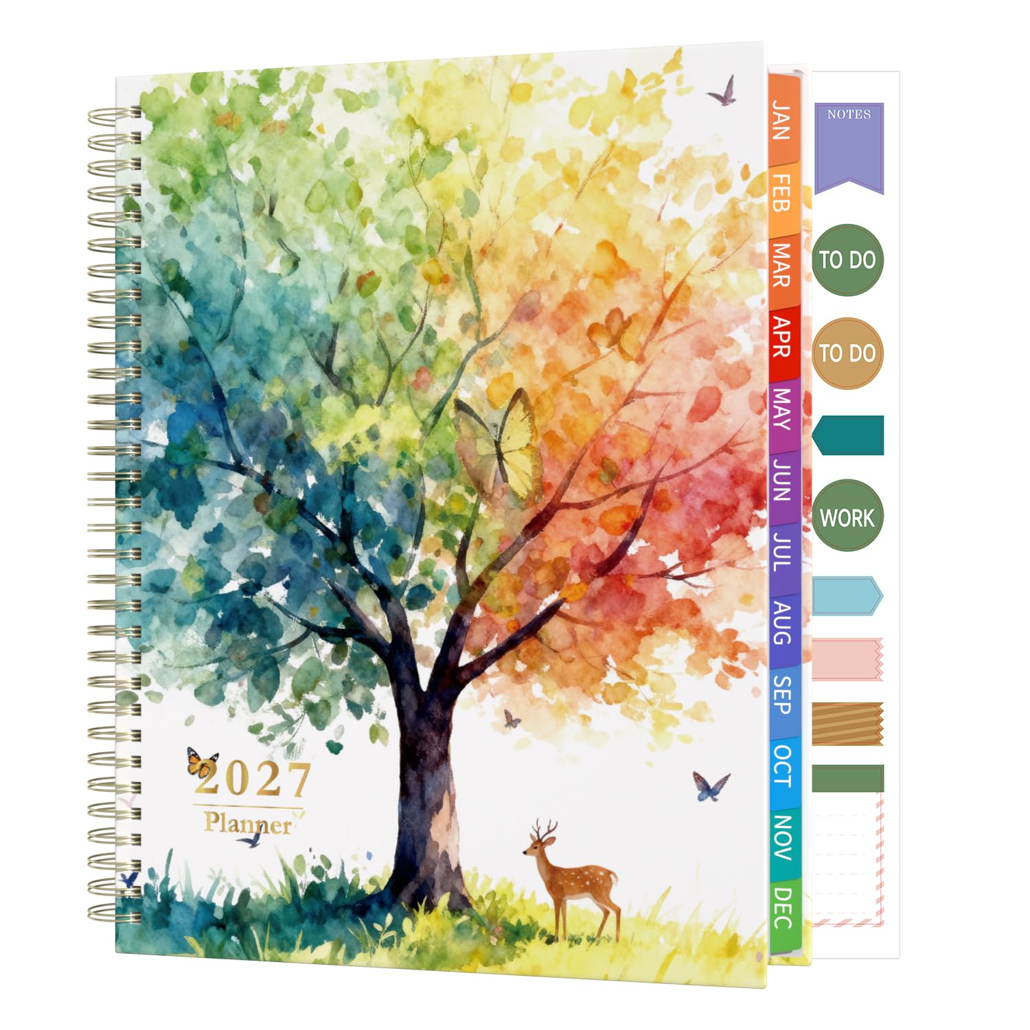 Sailingvan 2027 Appointment Book Hourly Planner, January 2027 to December 2027, Schedule Tree of Life Planner 15 Minute Increments with Colorful Tabs, Hourly Daily Weekly Monthly Agenda A4 (8.5 x 11")