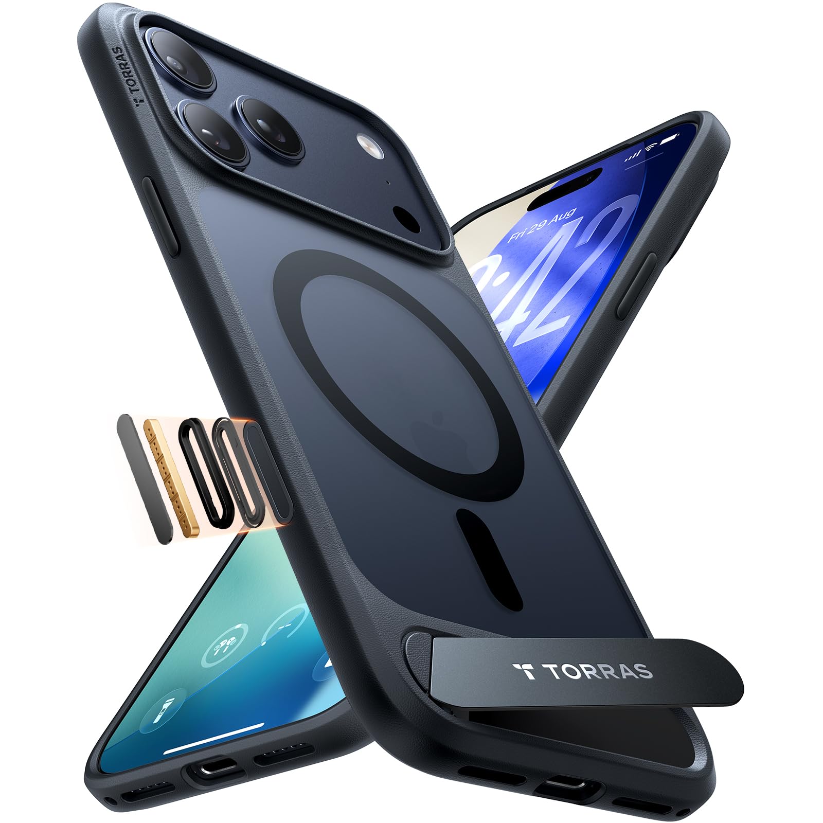 TORRAS Stand for iPhone 17 Pro Max Case – Durable Titanium Stand