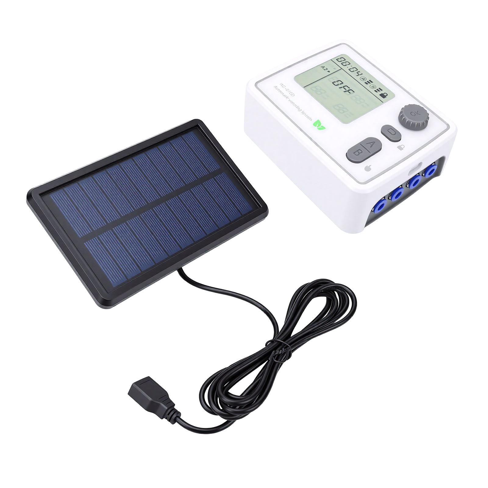 ASHATA Kit di Irrigazione a Goccia Solare Efficiente di Irrigazione a Goccia Automatico Alimentato Ad Energia Solare per Balcone Giardino Materiale: ABS, Elettronica Dimensioni: 5,12x4,13x2,32 Pollici