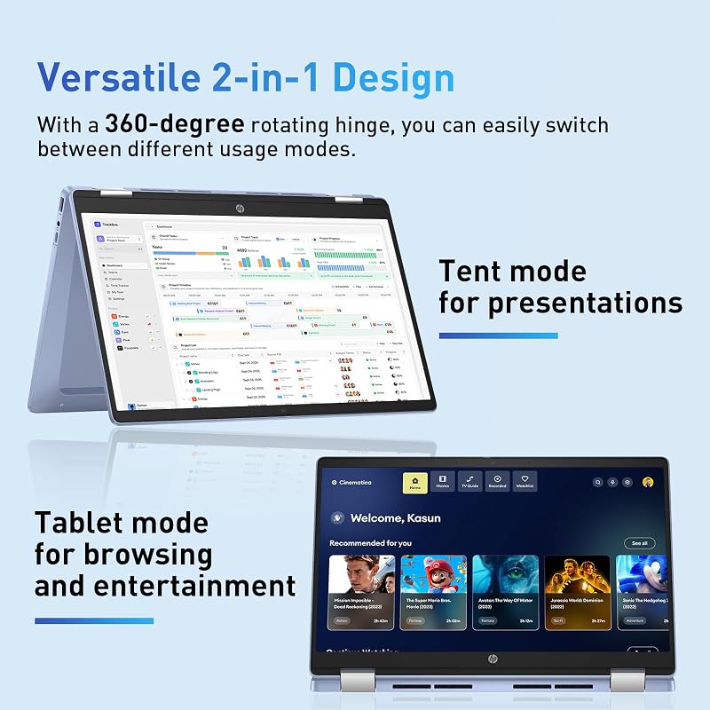 HP 2-in-1 14" Touchscreen Chromebook Laptop, 4GB RAM, 64GB SSD, Sky Blue image 3