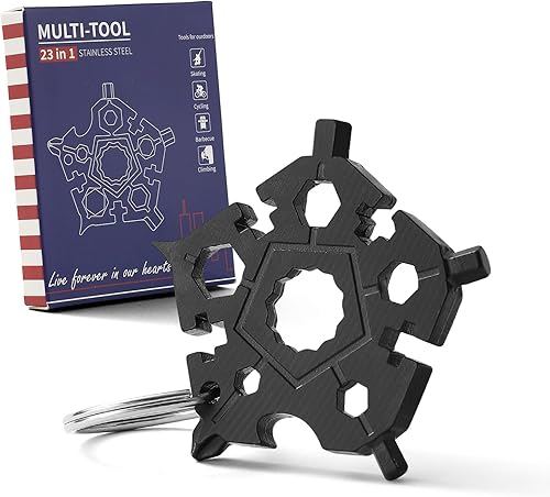 Multiherramienta de copo de nieve 23 en 1, herramienta portátil de supervivencia al aire libre, destornillador de bolsillo de acero inoxidable,