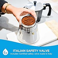 Vista 4 de GROSCHE Milano Induction Stovetop Espresso Maker Moka Pot for Greca, Induction, Electric & Gas Stoves, Dishwasher Safe Stovetop Espresso Maker 3