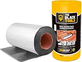 Fita Asfáltica Adesiva Vedatudo Aluminizada Imperblock Rolo 30cm x 10m Alumínio Cor Prateado FVD30-TBT The Black Tools