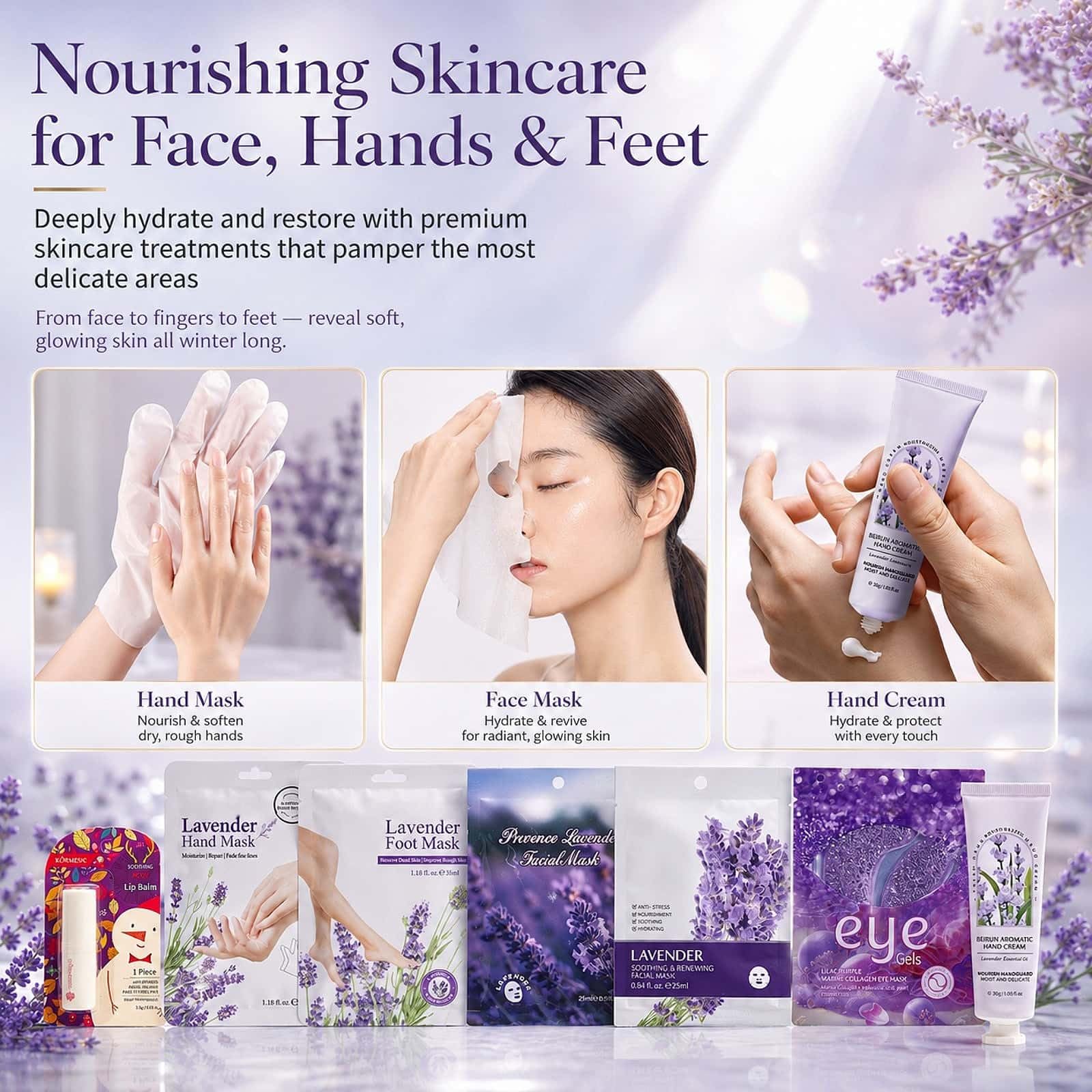 Adventskalender 2025 Erwachsene Frauen - 24 Tage Weihnachten Adventskalender für Mama, Frau, Freundin, Schwester, Sie - Lavendel Spa Geschenke Korb Set Enthält Kaffeetassen, Duftkerze, Badesalz, Seife