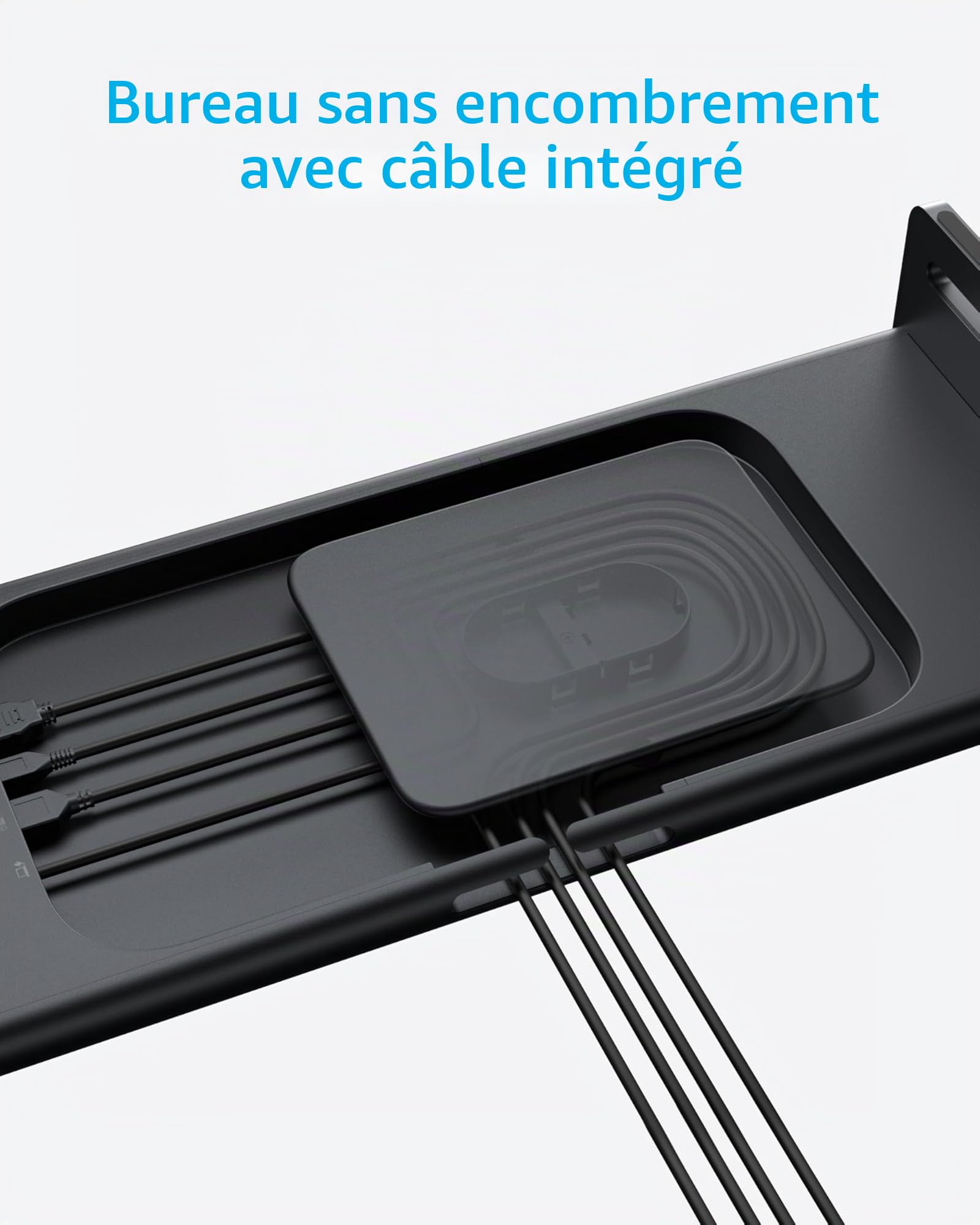Anker USB C Hub, 10-in-1 Aluminum Monitor Stand with 100W PD, 5Gbps USB Ports, 4K@60Hz HDMI Display, Built-in 3.3 ft Cable, Clutter-Free Desk for MacBook, Dell, and Full-Function USBC Devices
