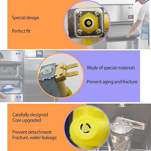 Miniatura 2 de Actualización 2025 000009123 000008483 33129026 IH9123 Ensamblaje de válvula de entrada de agua de máquina de hielo (OEM) 120V 60Hz 5W para piezas