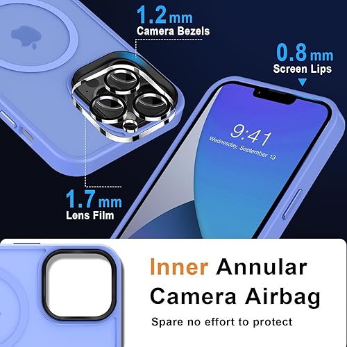 Vista 1375 de MOCCA - Funda magnética resistente para iPhone 11 de 6.1 pulgadas, compatible con MagSafe, protector de pantalla de vidrio + protector de lente