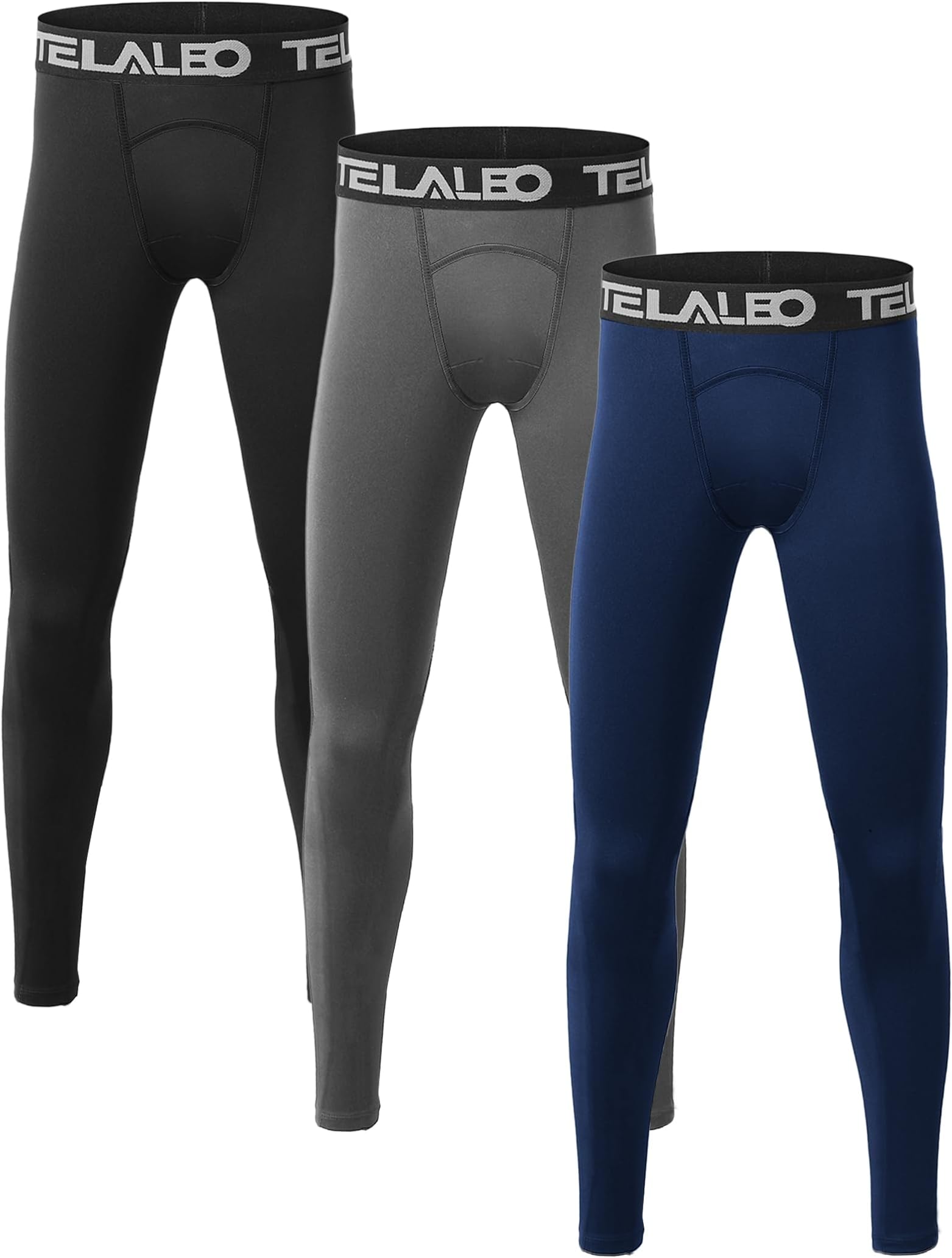 1/2/3/4 Pack Boys' Youth Compression Leggings Pants Tights Athletic Base Layer for Running Hockey Basketball