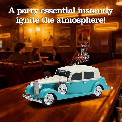 Miniatura 6 de Vintage Car Bluetooth Speaker, Retro Classic Model with Powerful Sound, Built-in Mic, TWS Dual Pairing, Multi-Interface Output, Portable Wireless