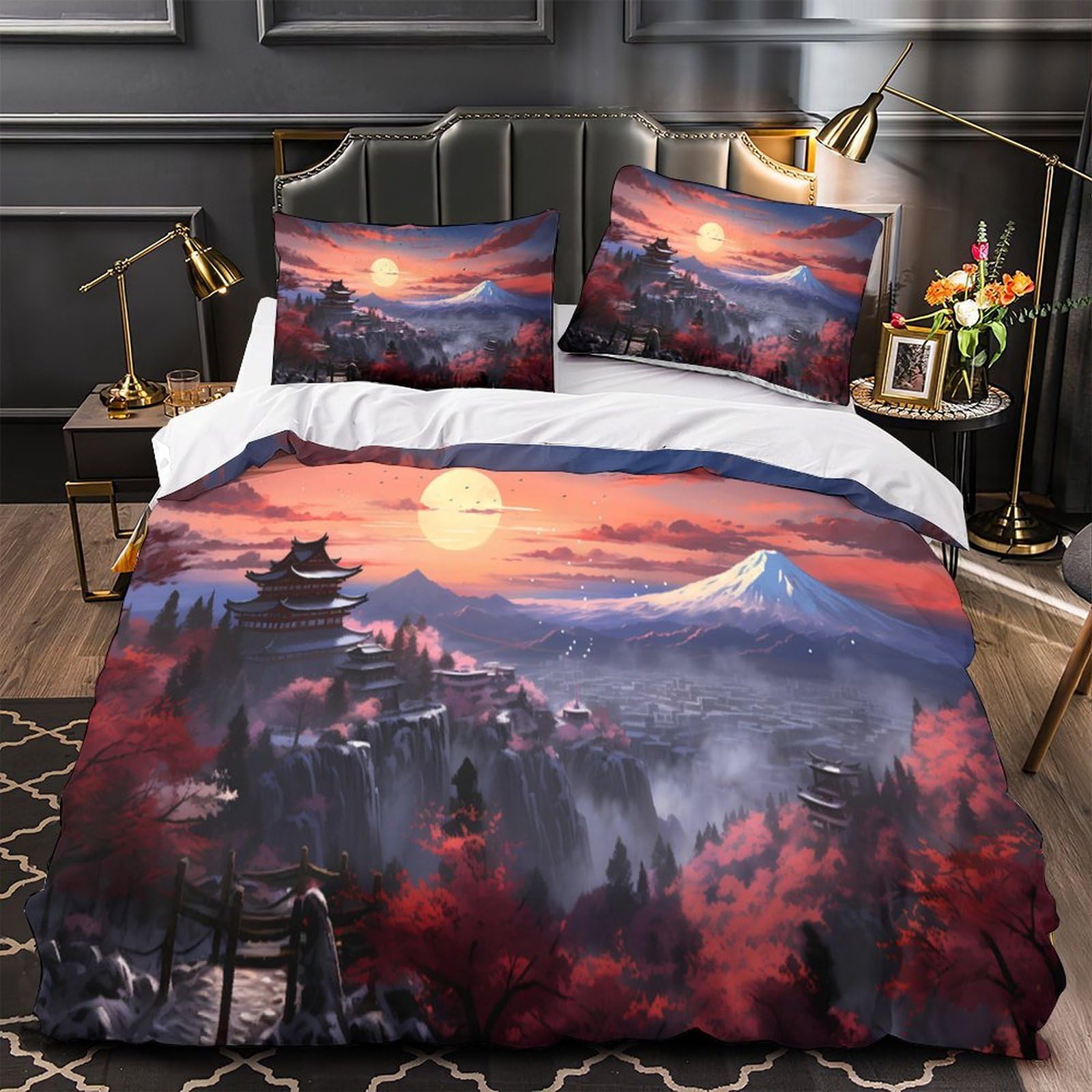 Guía de Viaje de Italia Funda de Edredón Juego de 3 Piezas Impresión 3D Cierre de Incluye Fundas de Almohada Transpirable Mapa ilustrado Funda Edredon for Ancianos King（220x240cm）