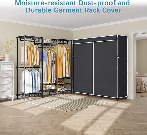 Miniatura 5 de VIPEK Funda solo para estante de ropa V10V5 PlusV10iV5i Plus, a prueba de polvo, tela Oxford con cremallera, 86.6 pulgadas de largo x 17.3 pulgadas