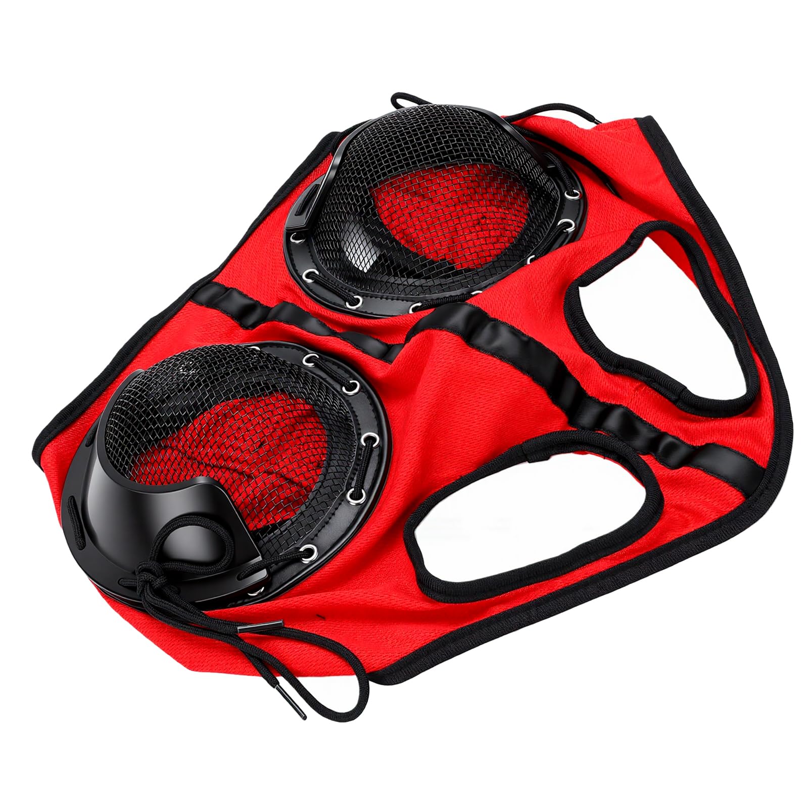 Fdit Horse Eye Cover, Wind Proof Sand Proof Breathable Comfortable Half Cover Design Horses Blinders for Horse Racing Equipment (Red)