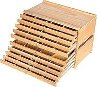 Vista 7 de MEEDEN Caja de almacenamiento de suministros de arte de 4 cajones, caja de lápices multifunción de madera de haya con cajón y compartimentos