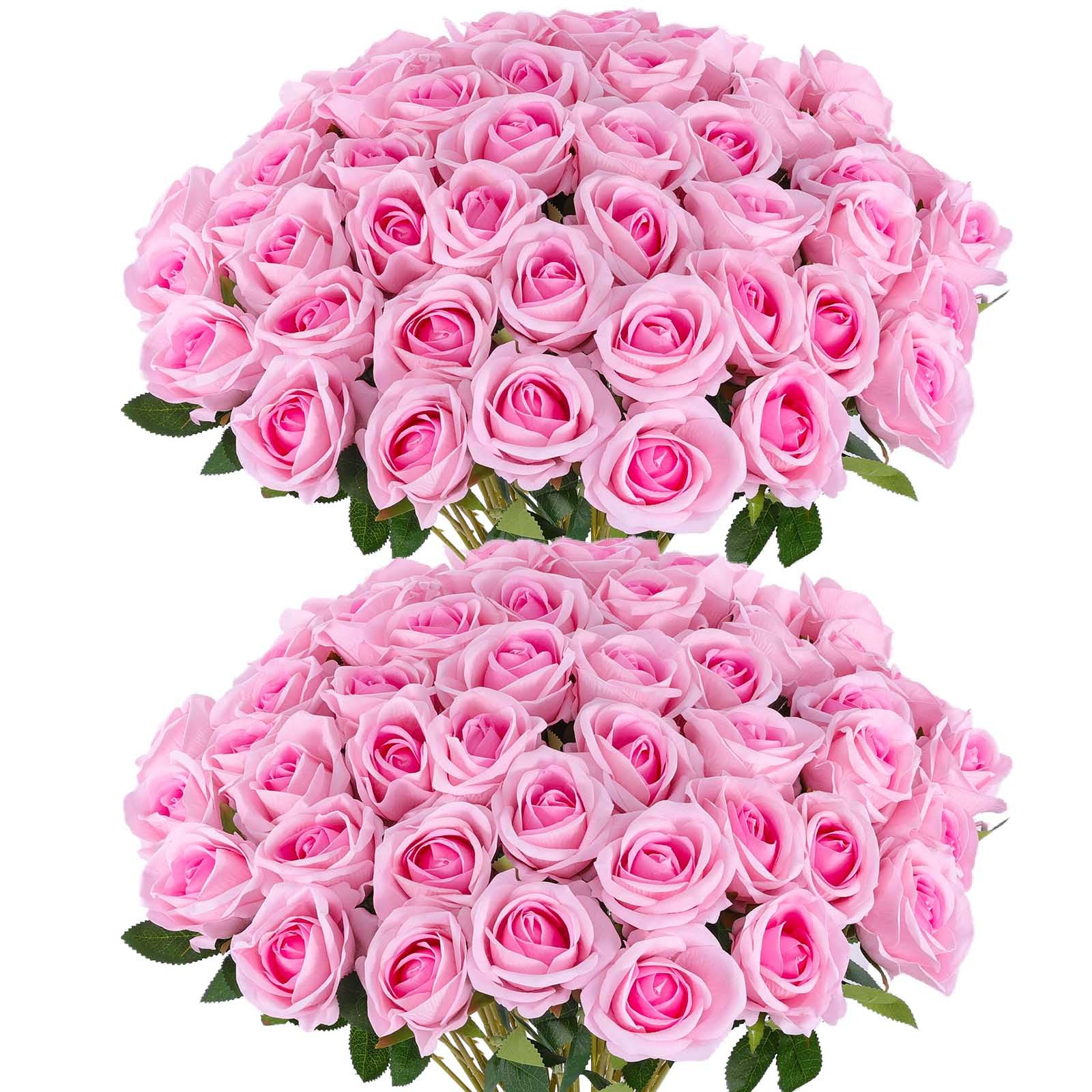 Hananona 50 Artificial Velvet Roses