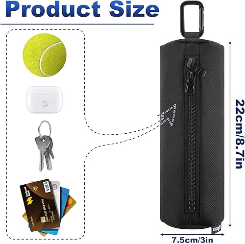 Miniatura 2 de Cosmos Soporte para pelotas de pickleball, bolsa de almacenamiento portátil con gancho, bolsa de accesorios de viaje con capacidad para 3 bolas de