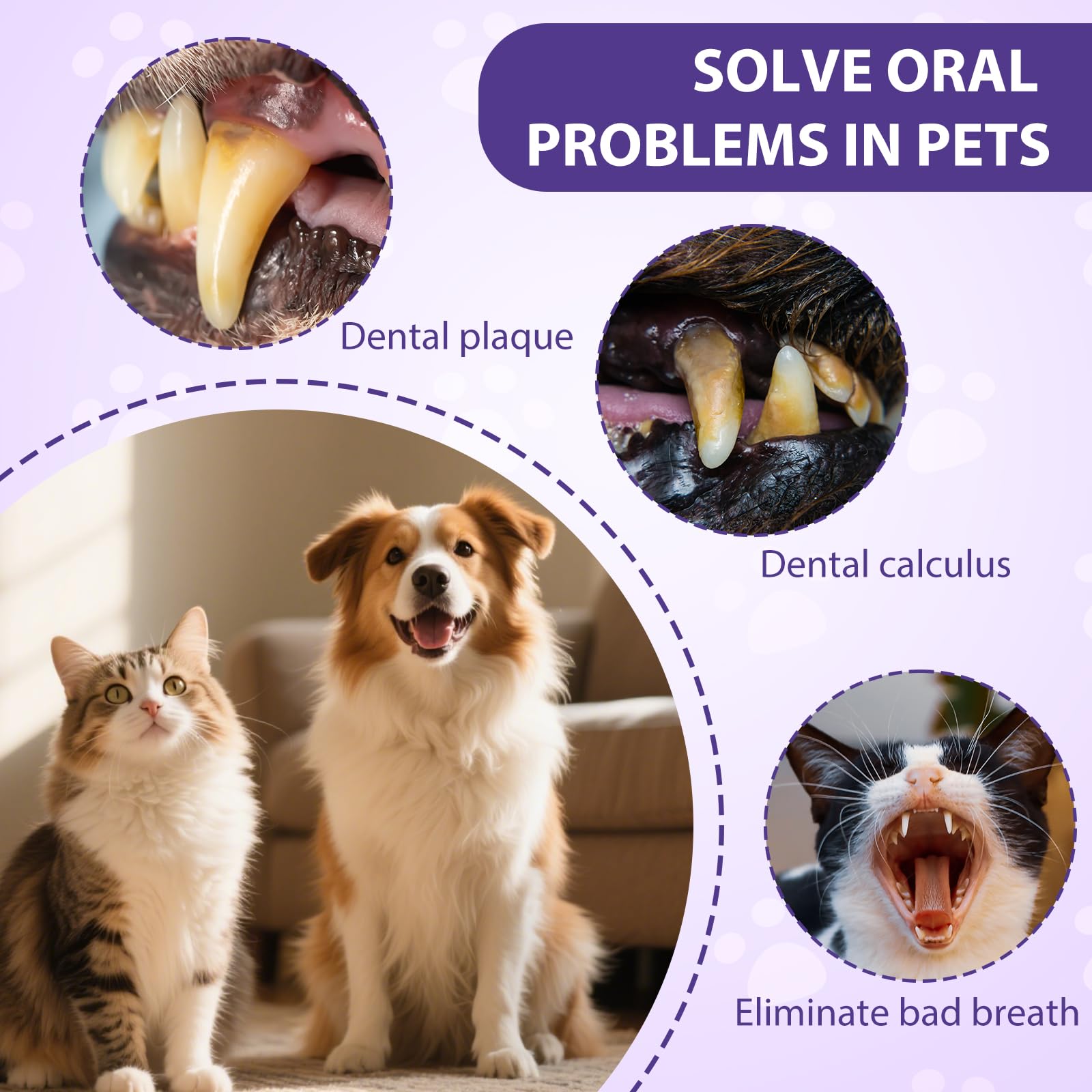3 Piezas Pet Oral Repair Gel, BolíGrafo para El Cuidado Bucal De Mascotas, PortáTil La Limpieza Dental, BolíGrafo El Aseo Diario De Mascotas, para Gatos Y Perros