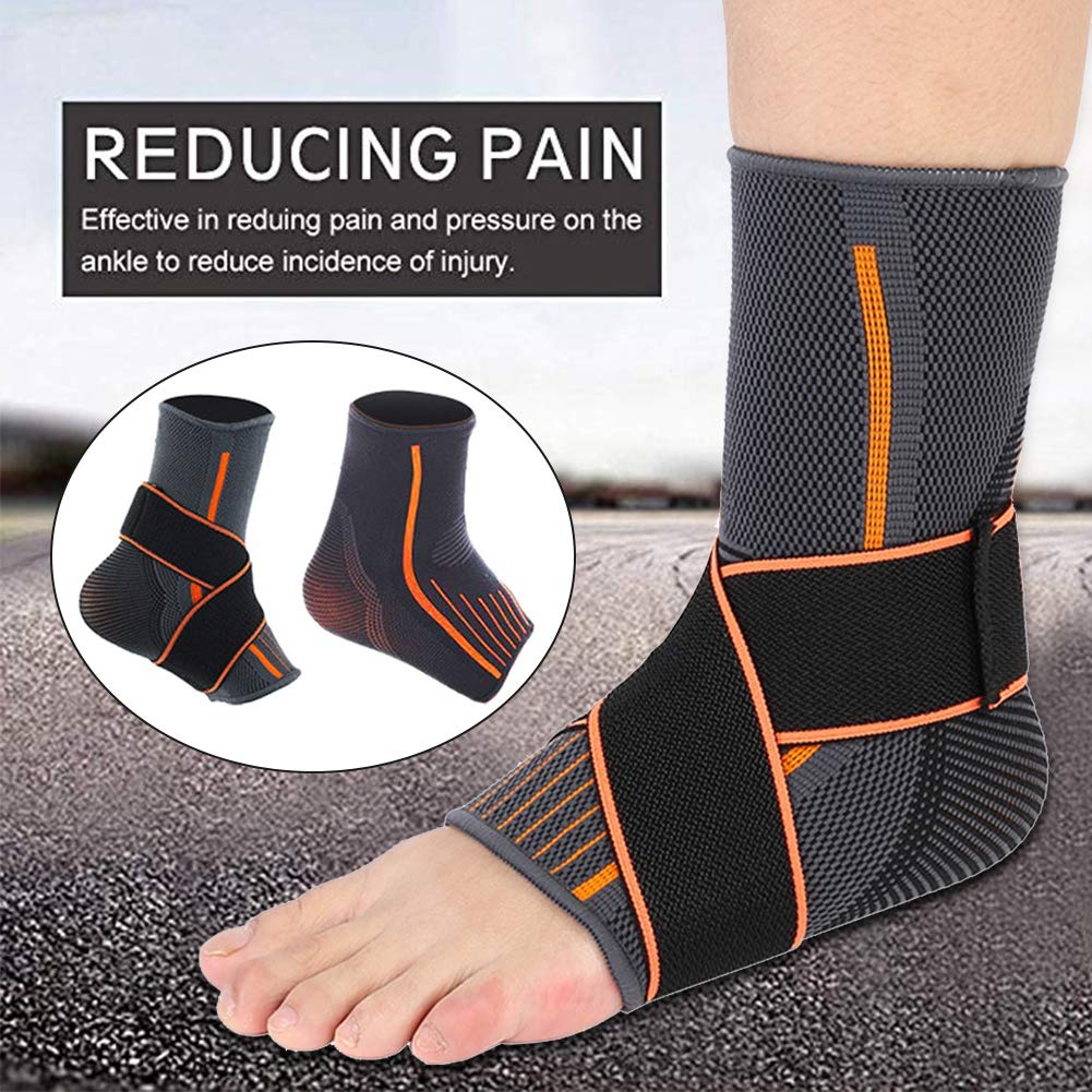 Semme Tobillera Calcetín Fascitis Plantar Compresión de Tobillo Esguince Deportiva con Soporte de Protector de Tobillos para Fitness y Alivio de Dolor de Hinchazón Tendinitis (Mujer)