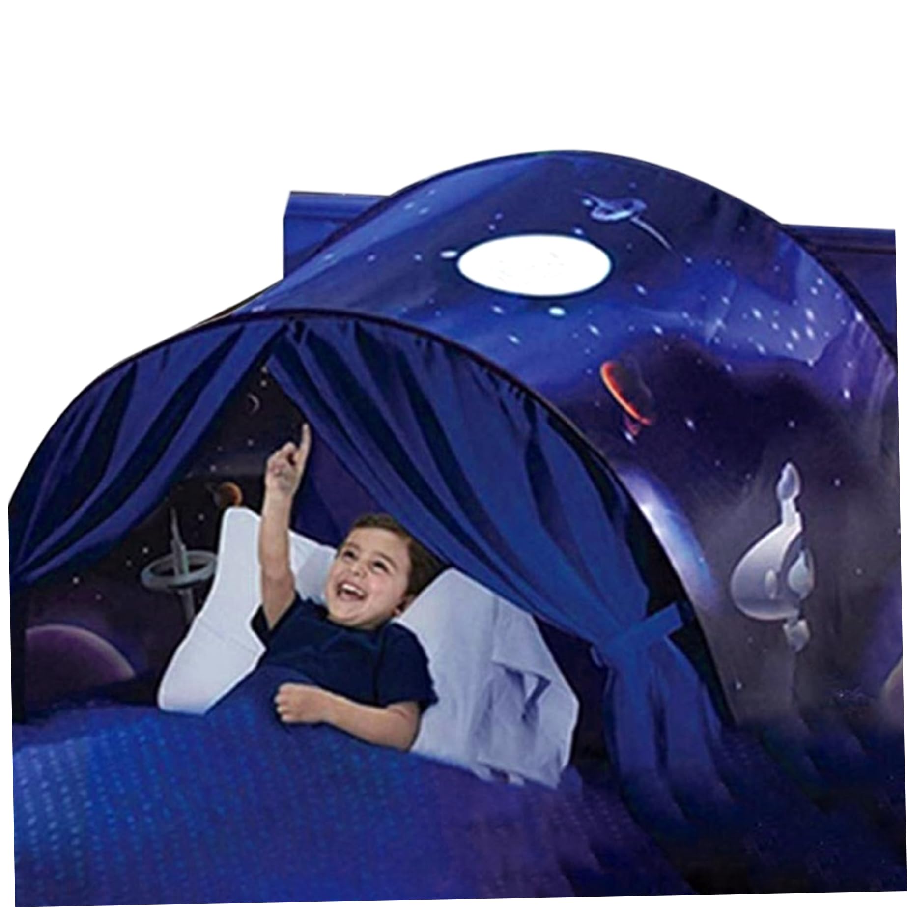 Hperu Kids Bed Tent for Girls & Boys Foldable Space Themed Bed Tent for Children Bedroom Playrooms, for Kids, Canopy