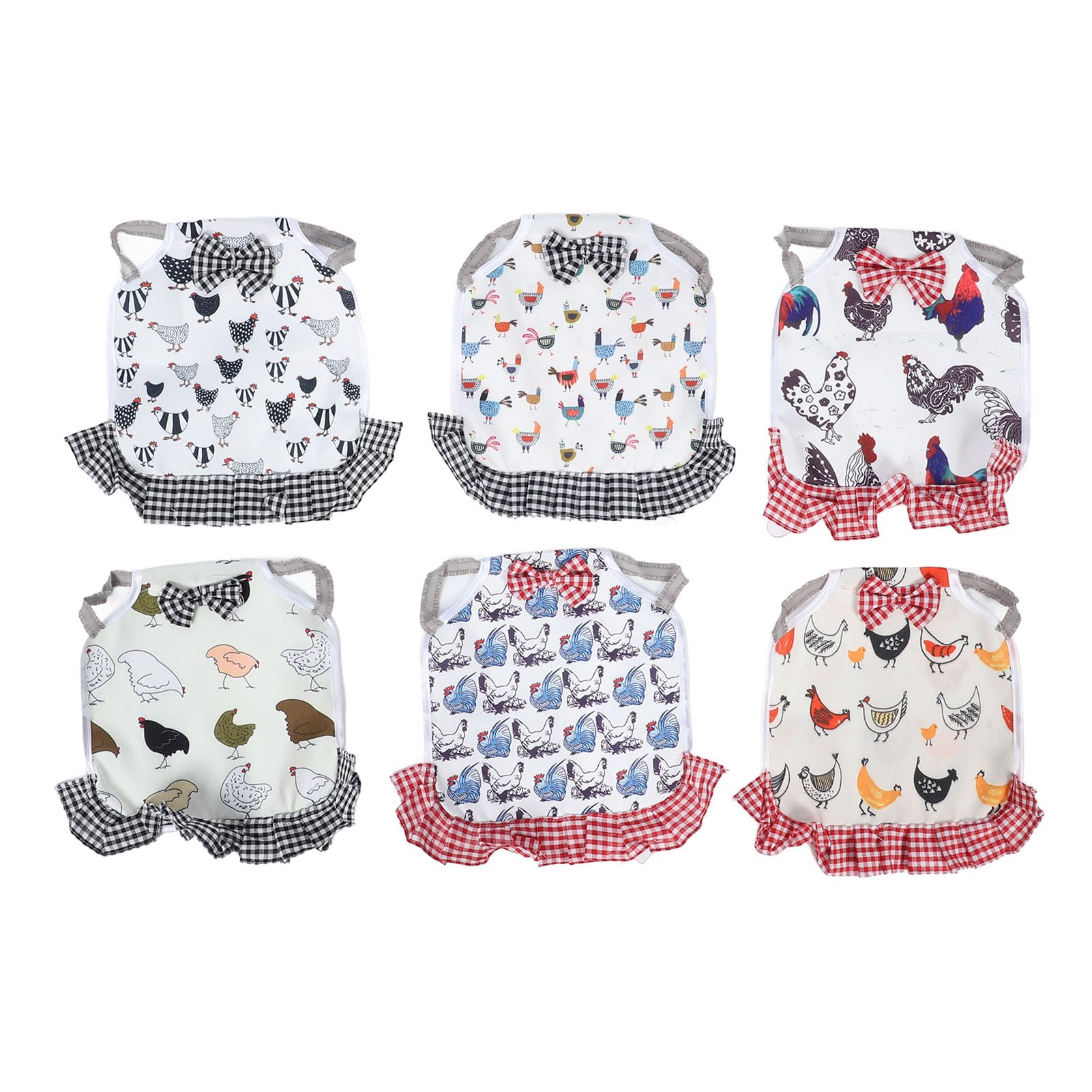 Lot De 6 Selles De Poule Imperméables Avec Sangles Élastiques - Protection Dos Poules