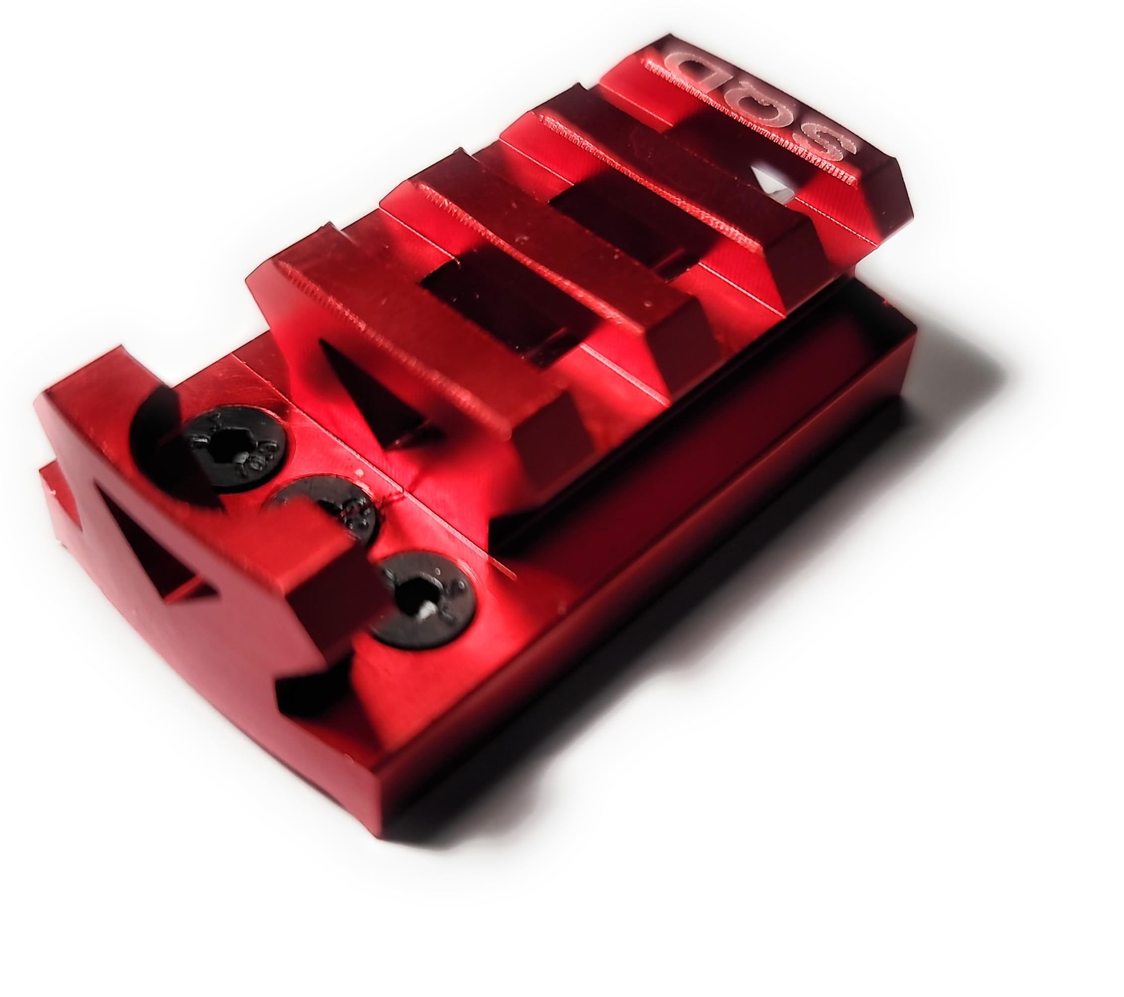 Generic SQD Picatinny Ghost Ring Optic Rail (Red) fits Glock G17 19 22 23 26 27 34 G3C