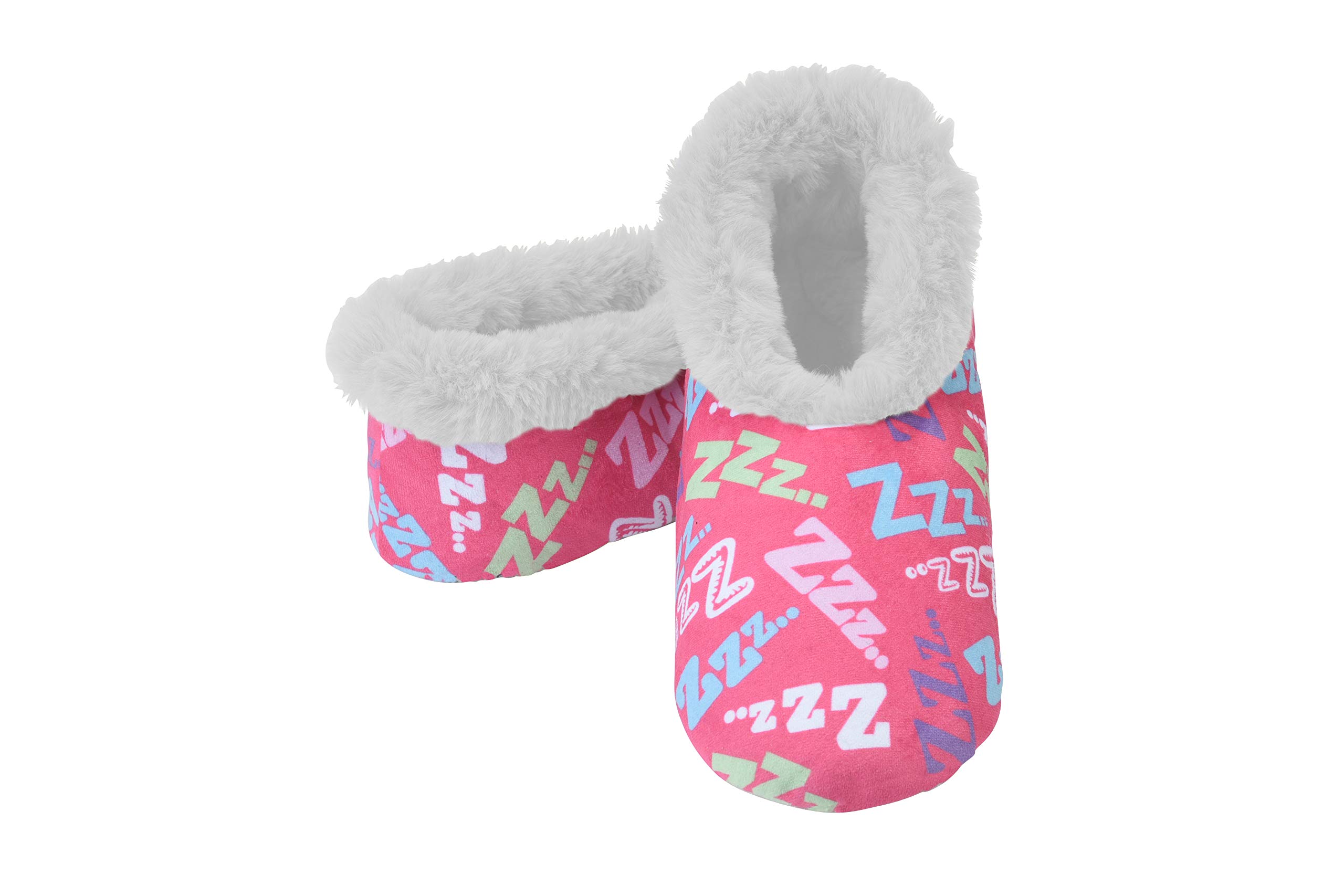 Snoozies Womens 2G Furry Nice Cozy Sherpa Non Skid Slipper Socks - Sleepy Zzz's, Large