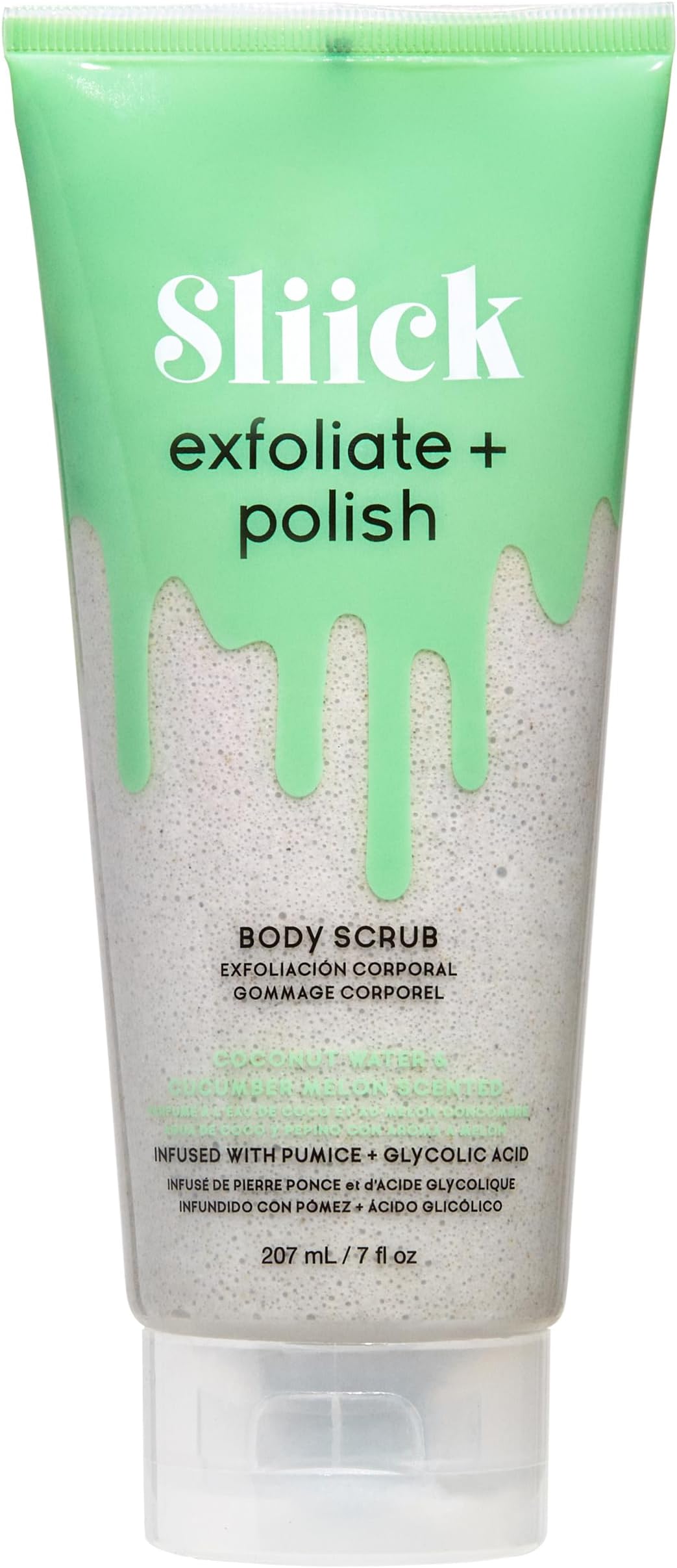 - Exfoliate and Polish Body Scrub, Infused with Pumice and Glycolic Acid, 7 oz