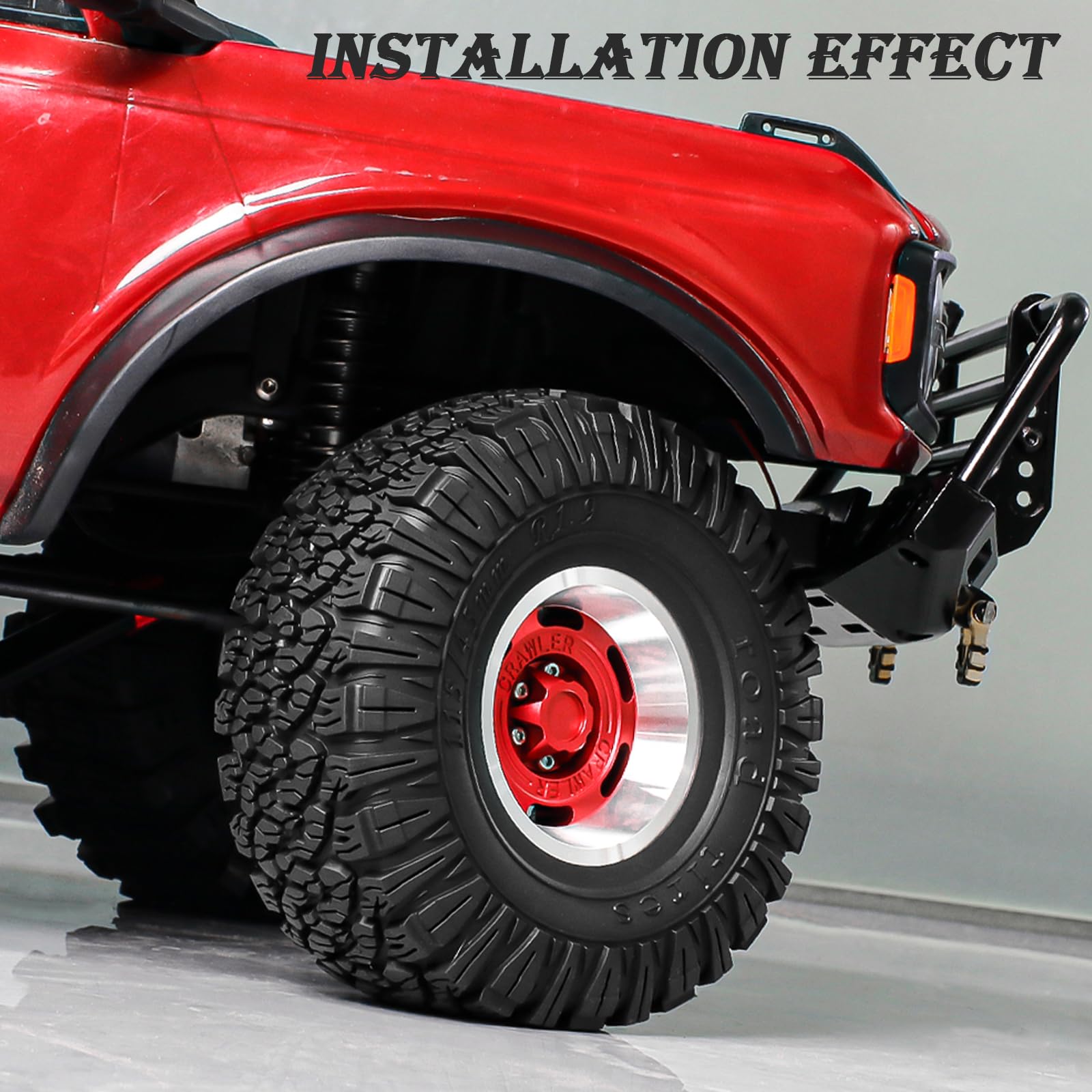RcThjia 1.9 Metal Beadlock Wheels for 1/10 RC Crawler/Trail Truck, Compatible with Axial SCX10/Capra/TRX-4 - Image 3