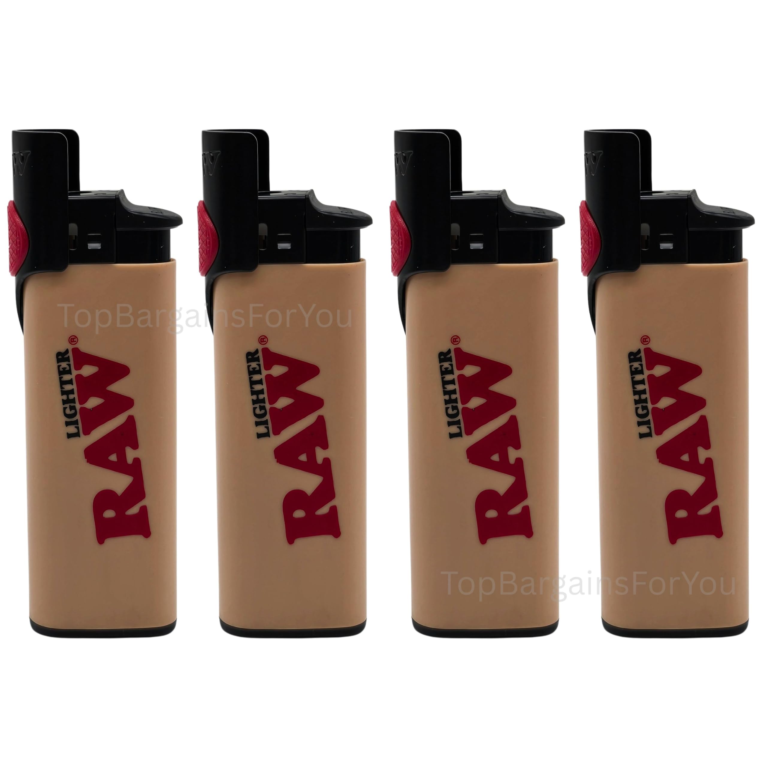 RAW Phoenix Rare Refillable Lighter – Black Standard Flame Lighter with Built-In Wind-Resistant Shield and Packing Tool Poker Stick – Durable & Reusable Design (4 Brown Phoenix)