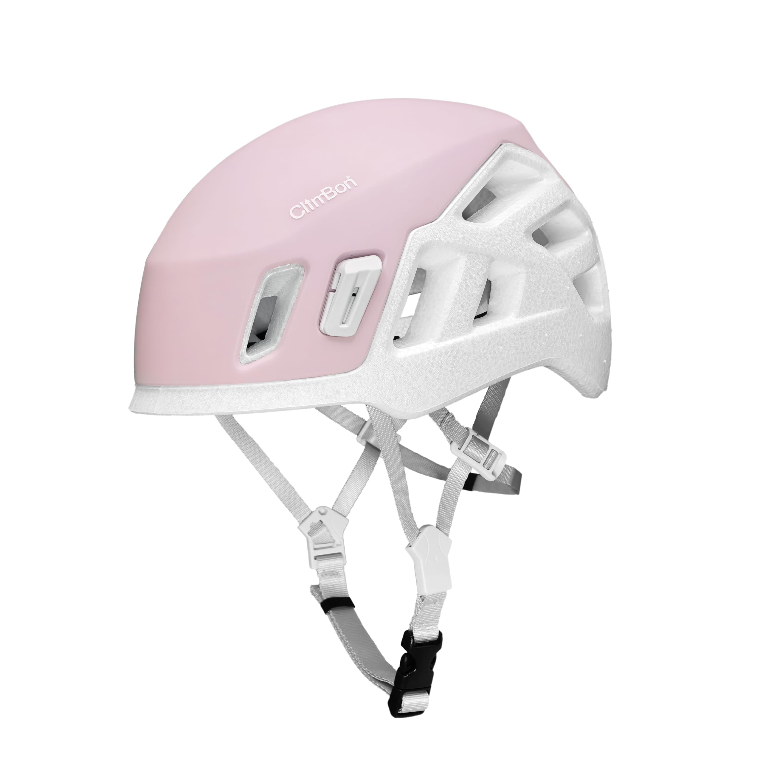 ClimBon Petricore Casque d'escalade pour adulte, EPP et PP, légèrement ventilé, mentonnière, clips de lampe frontale, certifié CE et UIAA