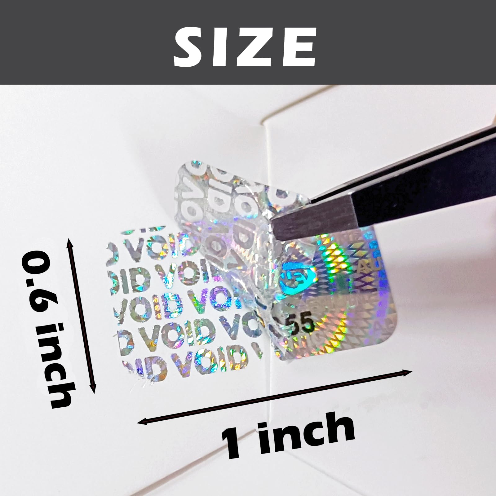 250 Pcs Garanzia Sigillo Ologramma Etichette Adesivo Di Sicurezza Sigillo Di Garanzia 32x15mm ITALIAN TEXT - Foto 5